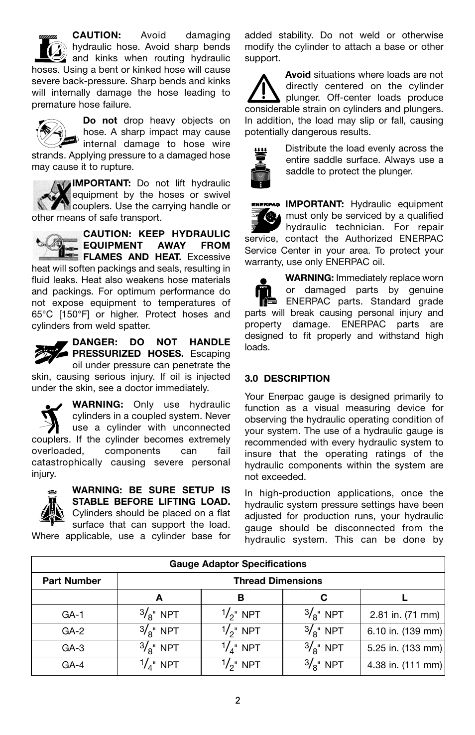 Enerpac V-Series User Manual | Page 2 / 28