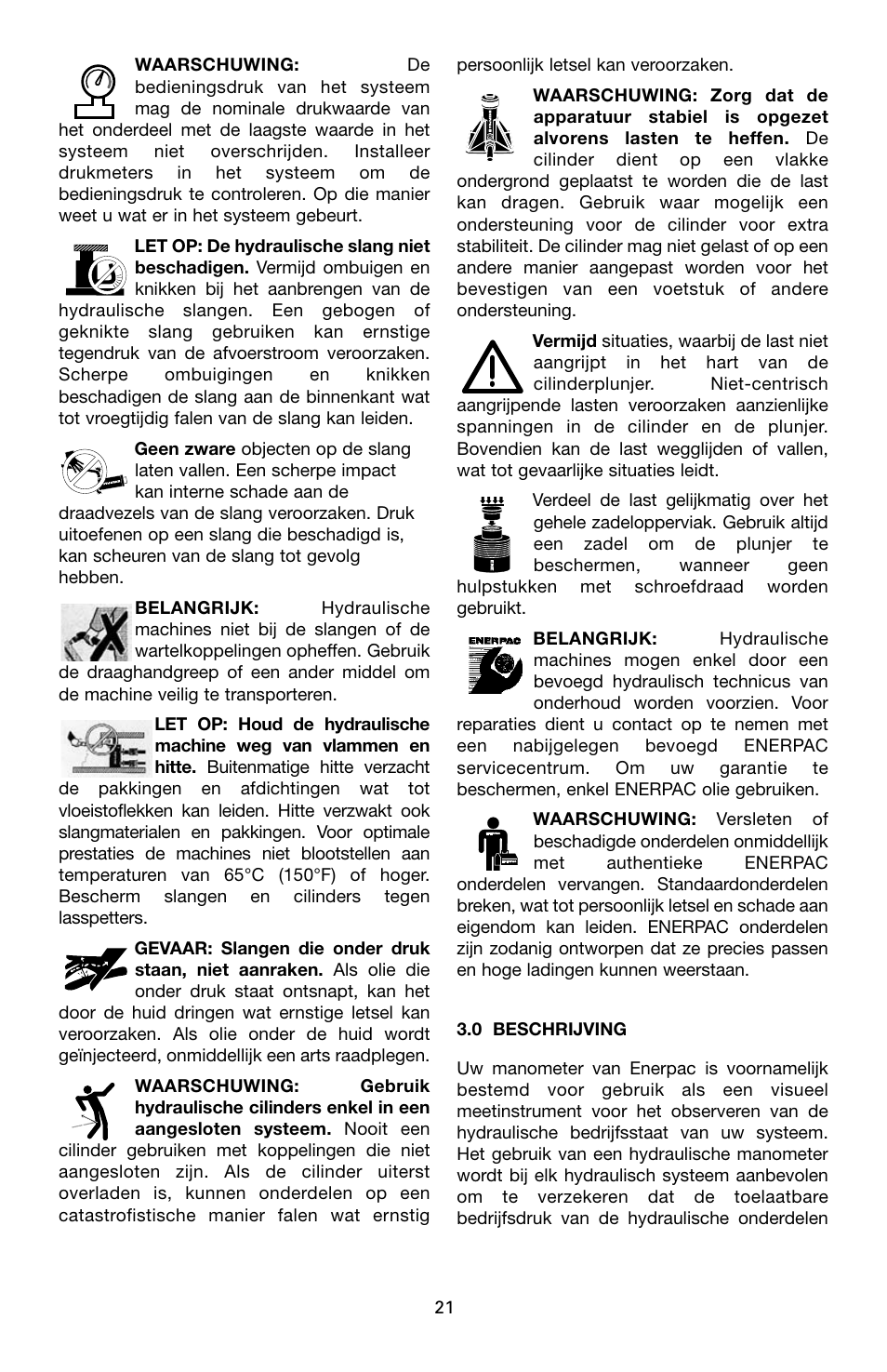 Enerpac V-Series User Manual | Page 21 / 28