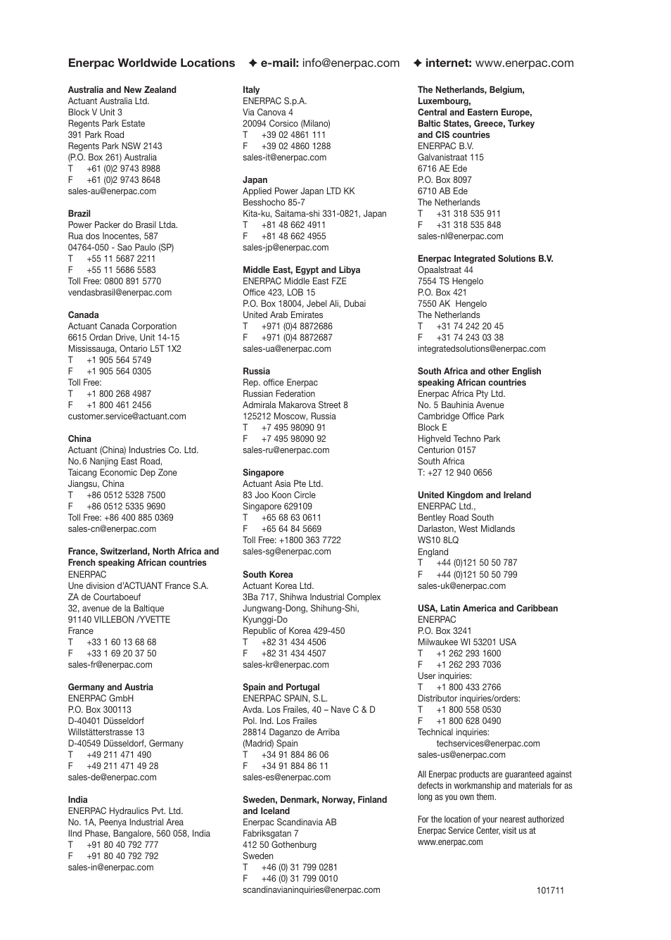 Enerpac DGR-Series User Manual | Page 144 / 144