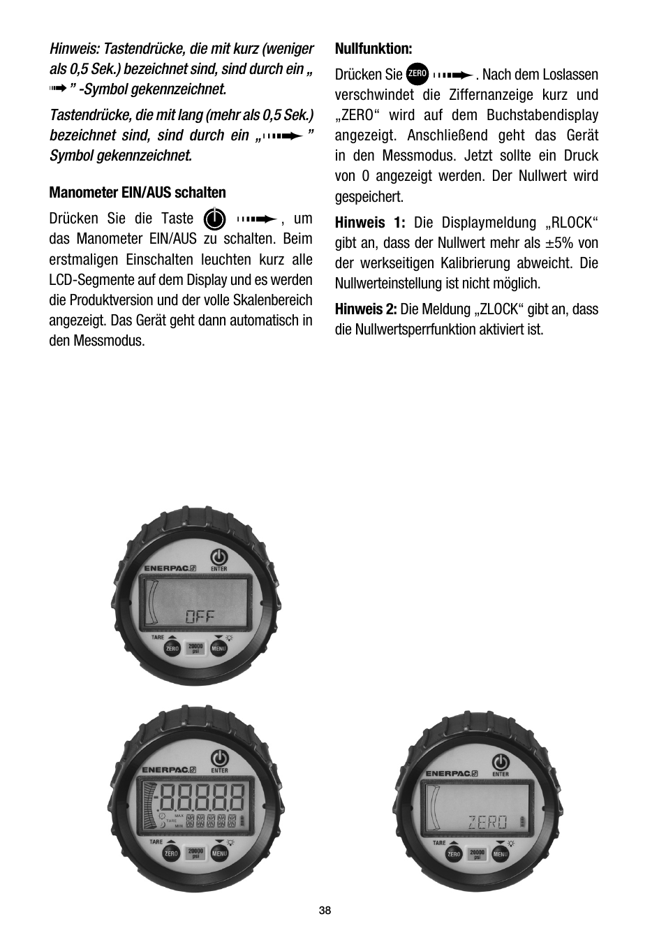 Enerpac DGR-Series User Manual | Page 38 / 144