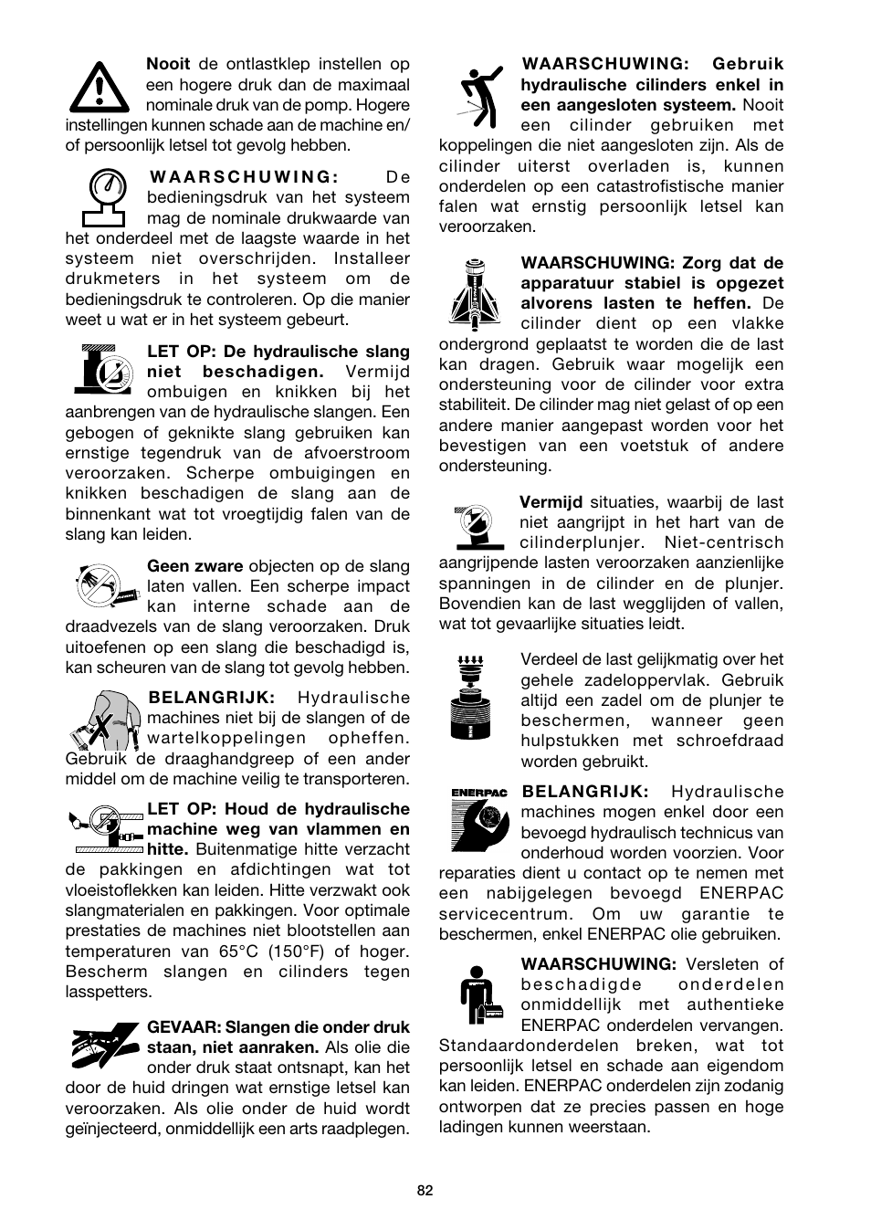 Enerpac DGR-Series User Manual | Page 82 / 144