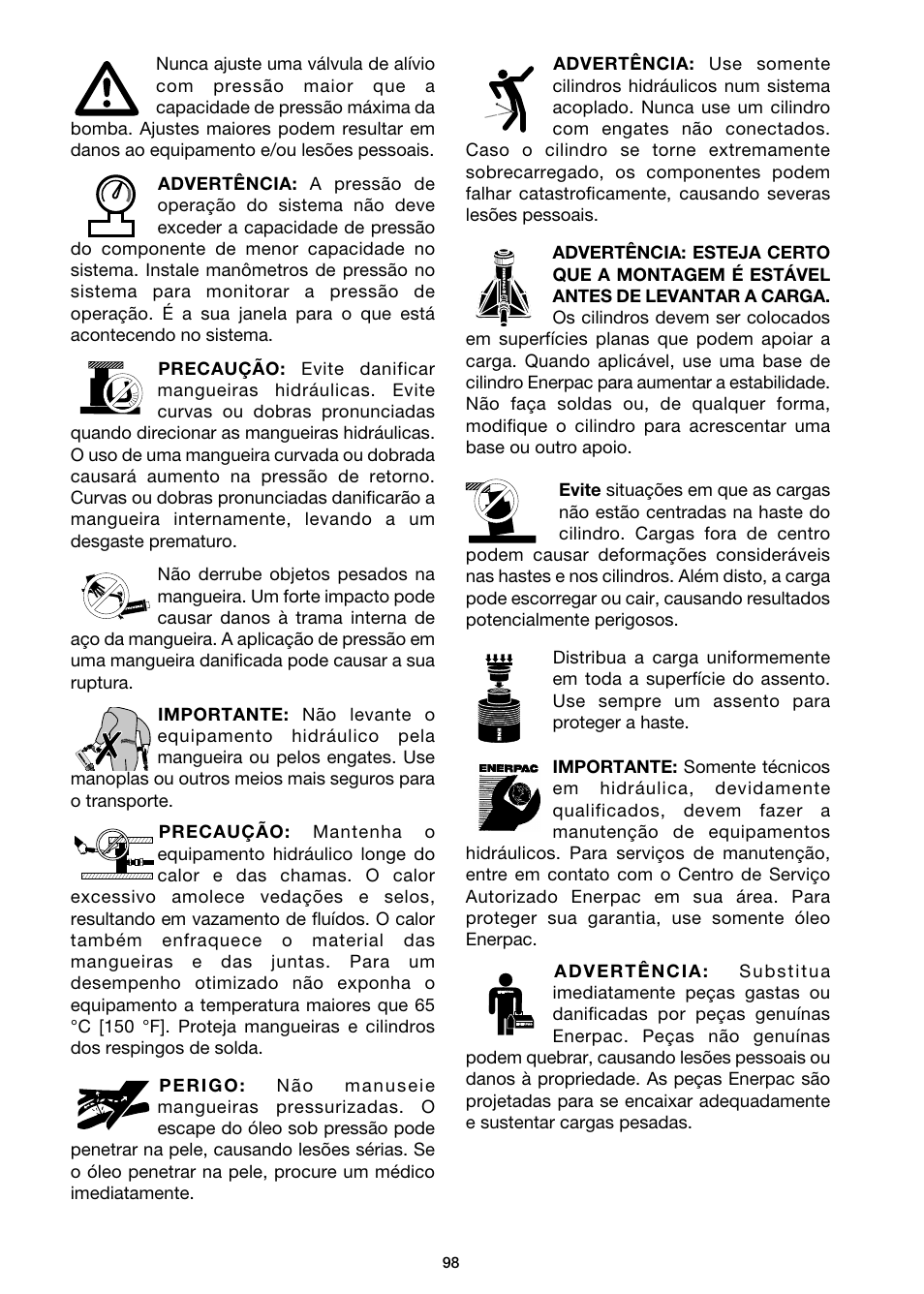 Enerpac DGR-Series User Manual | Page 98 / 144