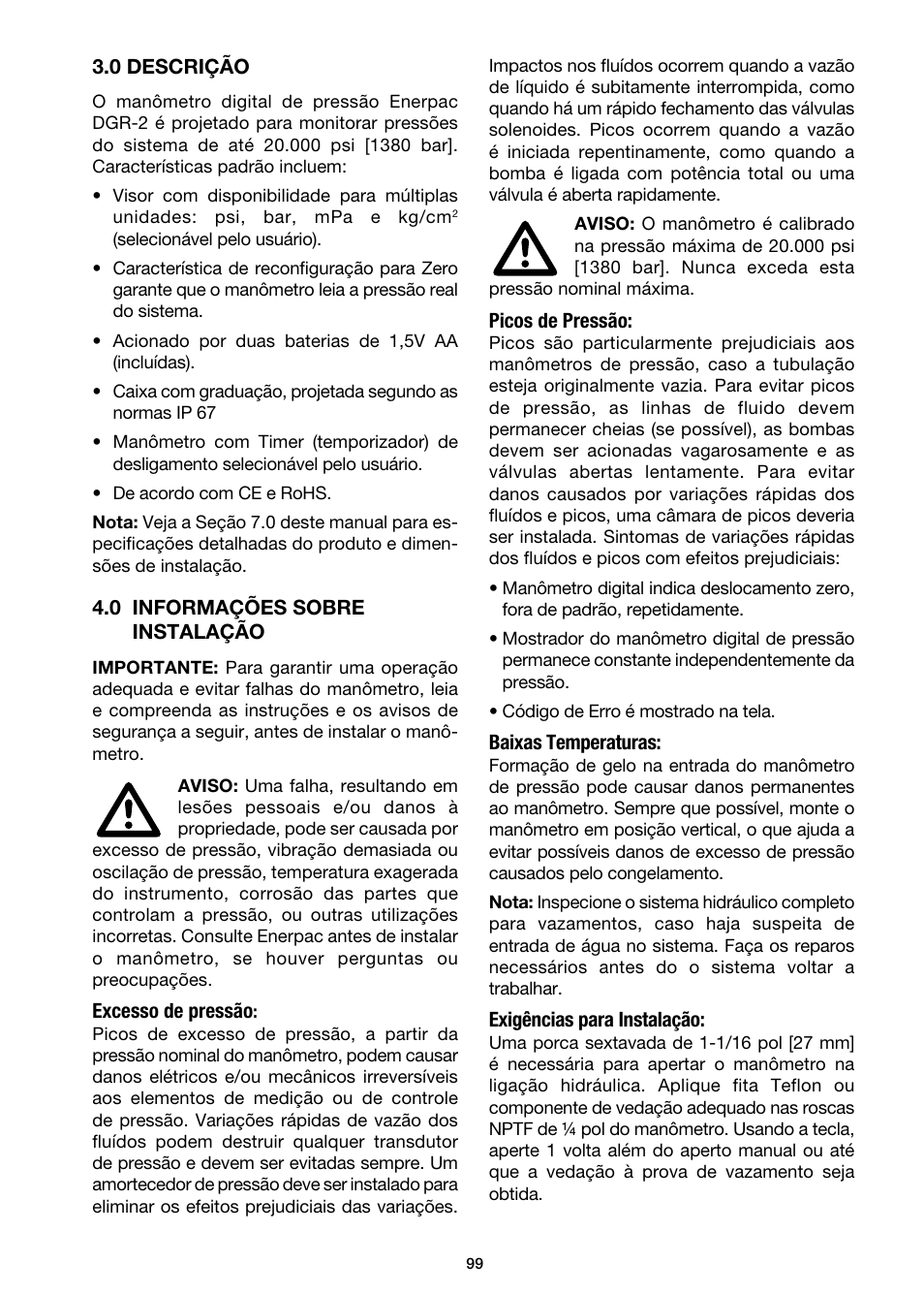 Enerpac DGR-Series User Manual | Page 99 / 144