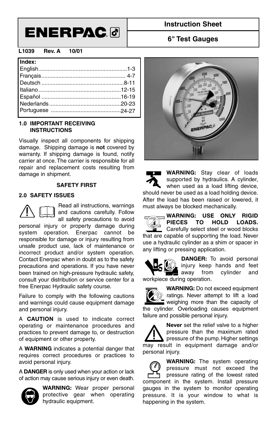 Enerpac T-Series User Manual | 28 pages