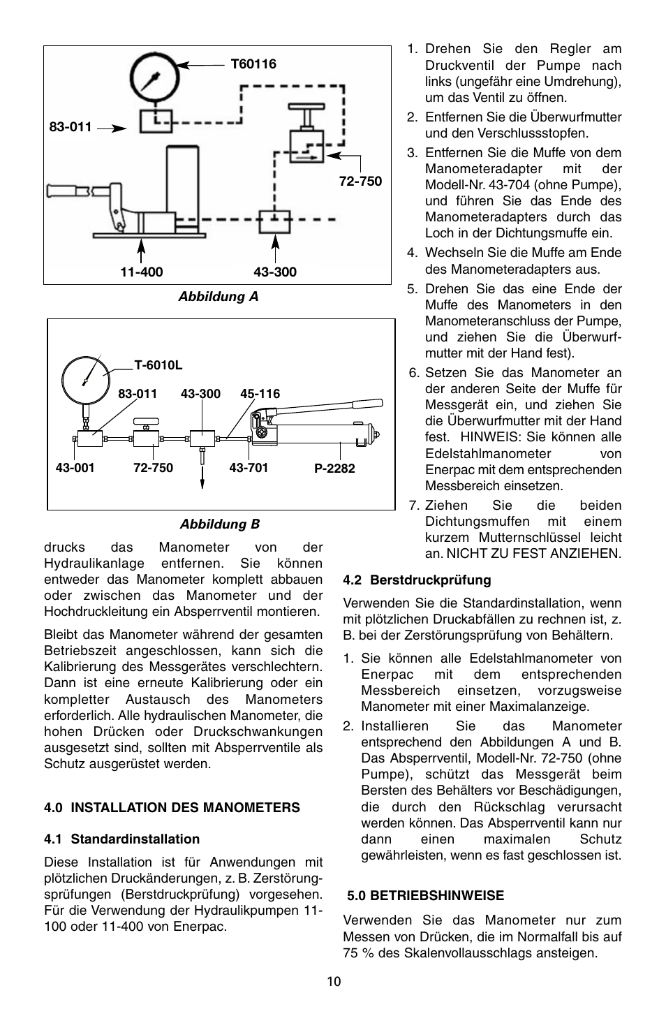 Enerpac T-Series User Manual | Page 10 / 28