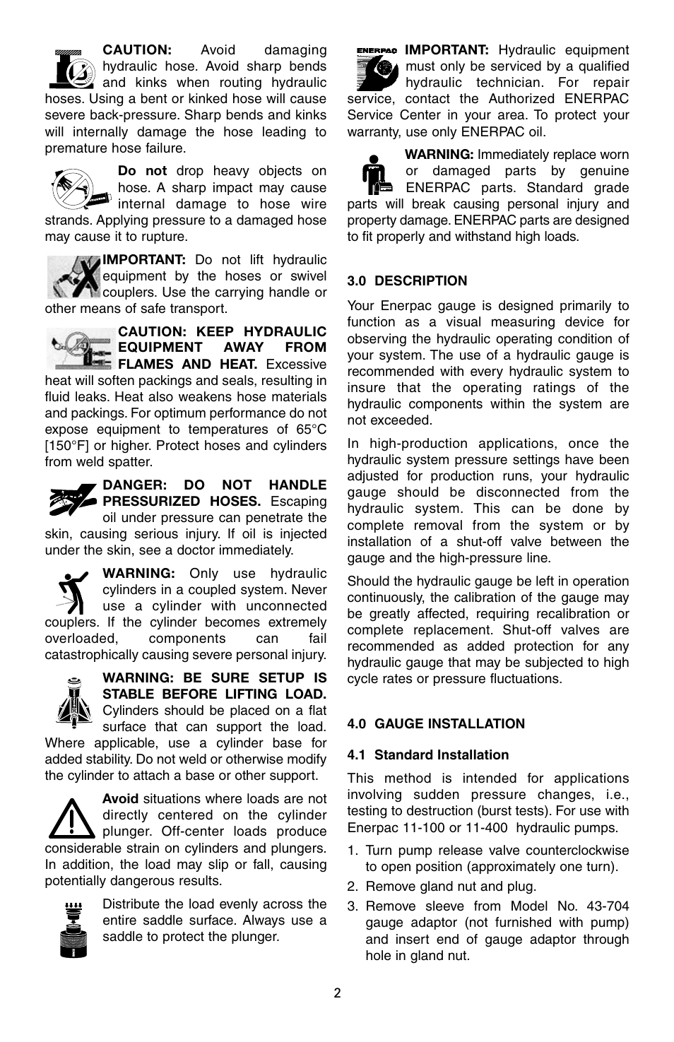 Enerpac T-Series User Manual | Page 2 / 28