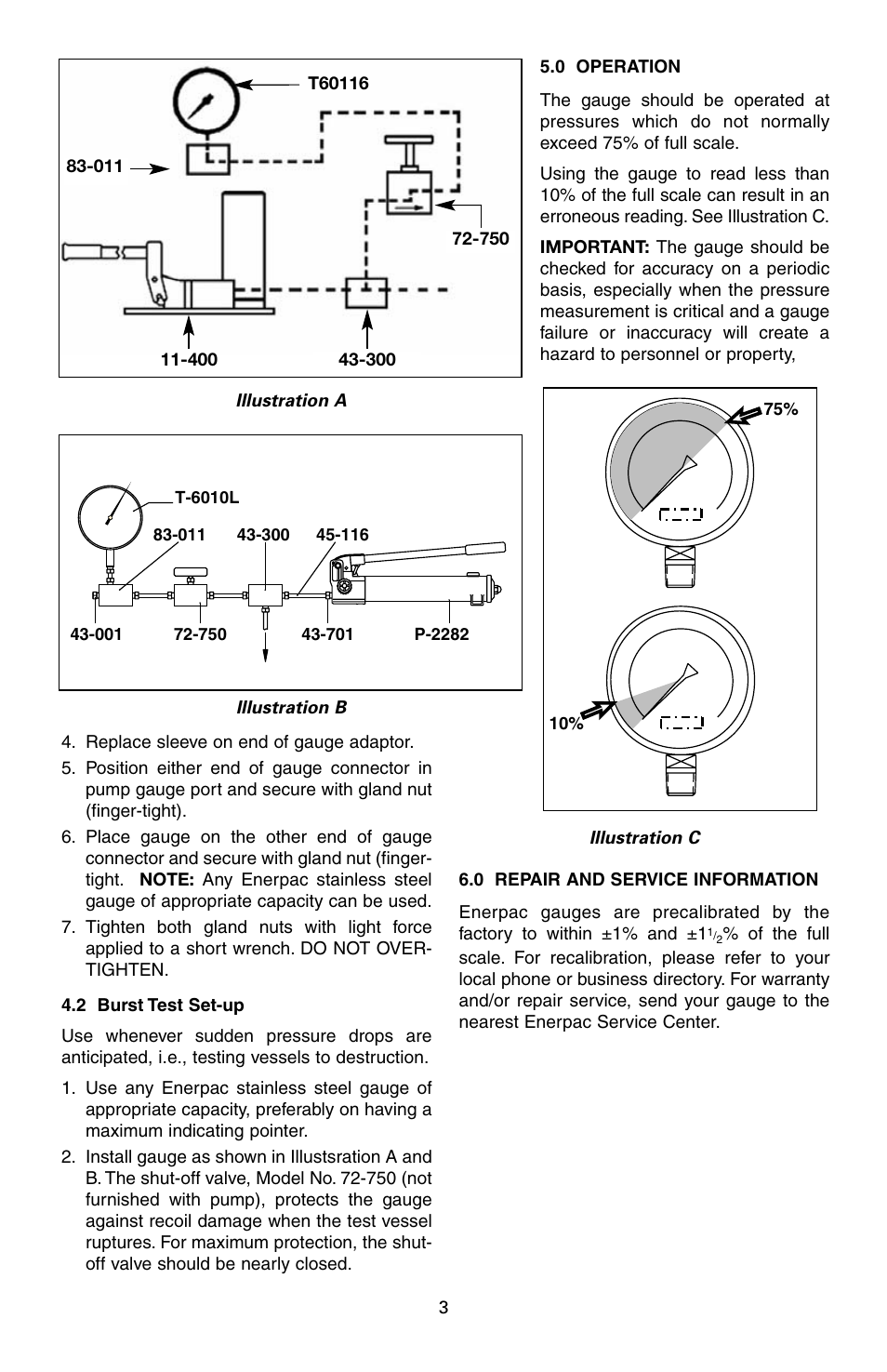 Enerpac T-Series User Manual | Page 3 / 28