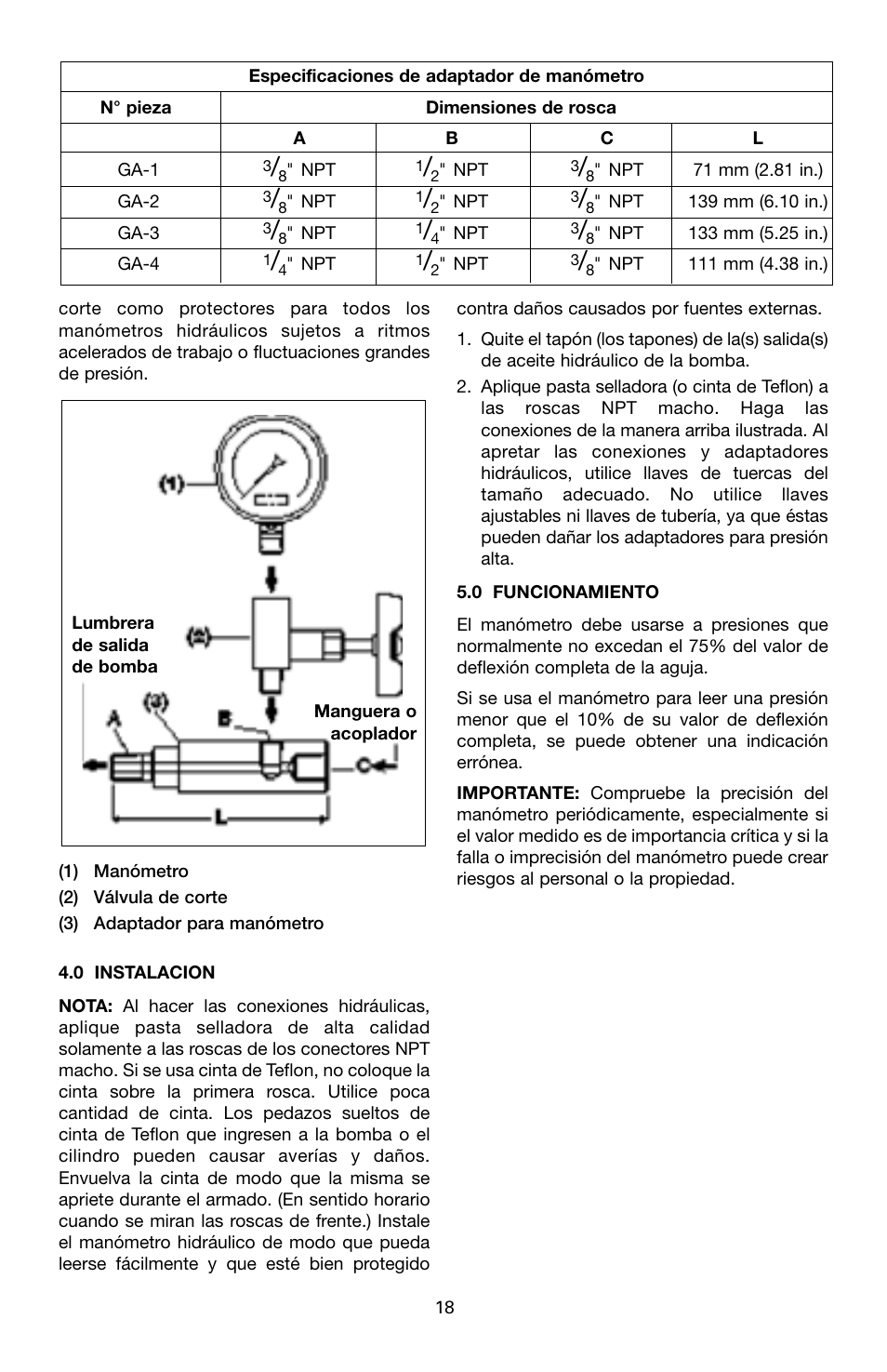 Enerpac G-Series User Manual | Page 18 / 40