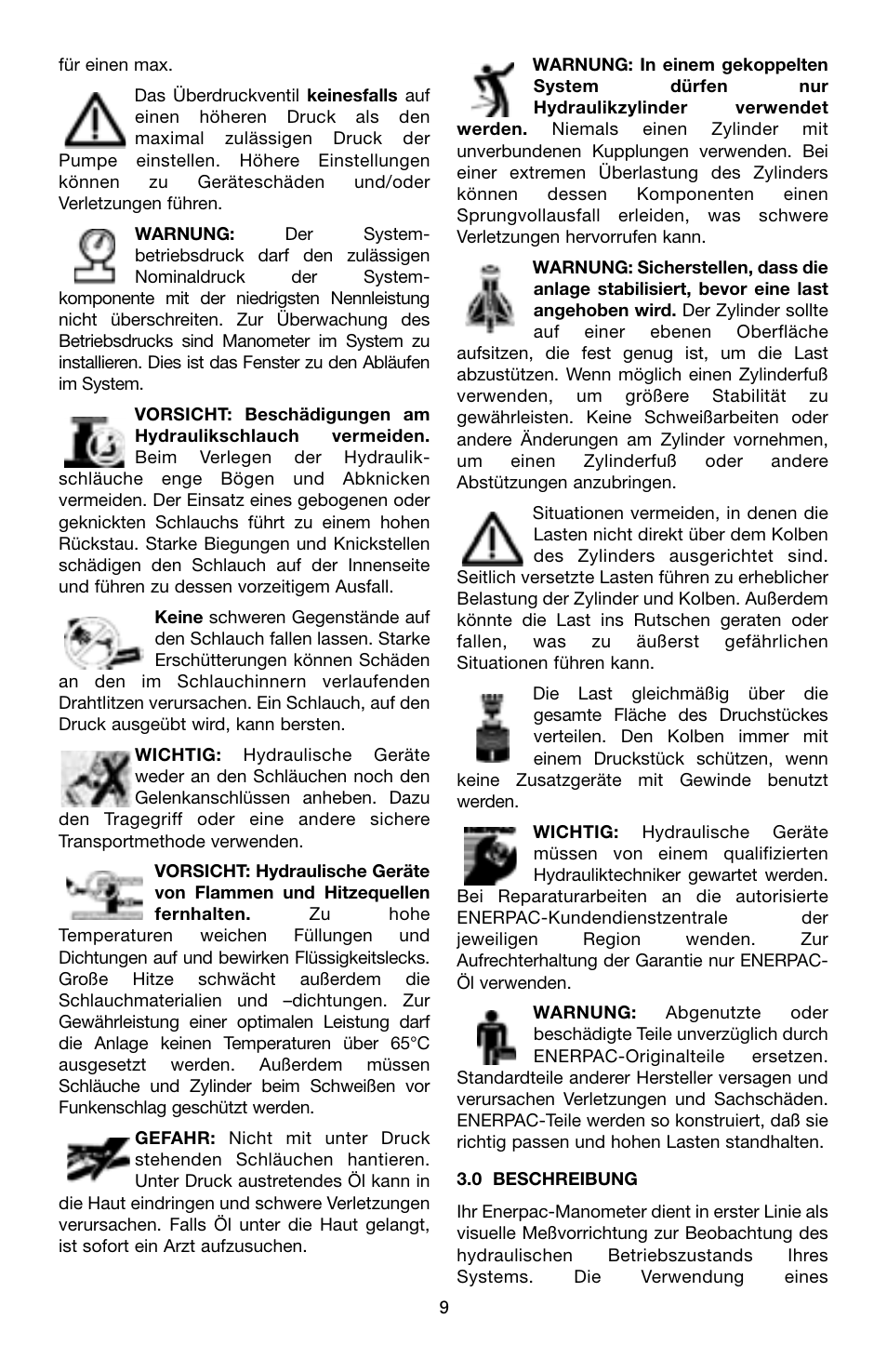 Enerpac G-Series User Manual | Page 9 / 40