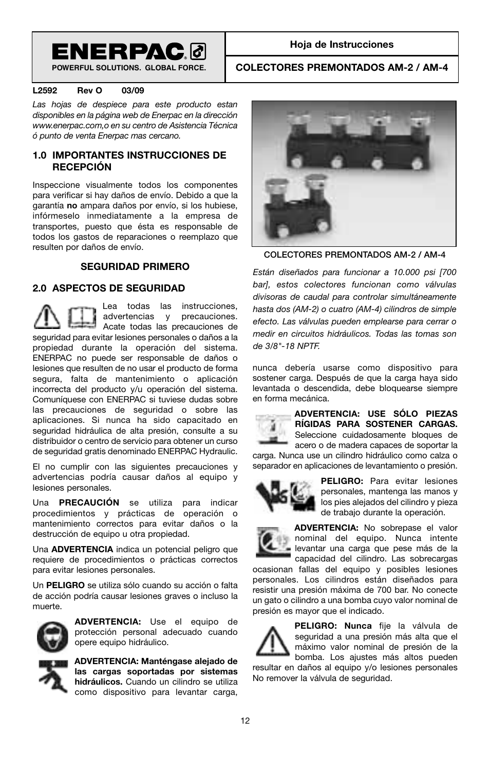 Enerpac AM-Series User Manual | Page 12 / 33