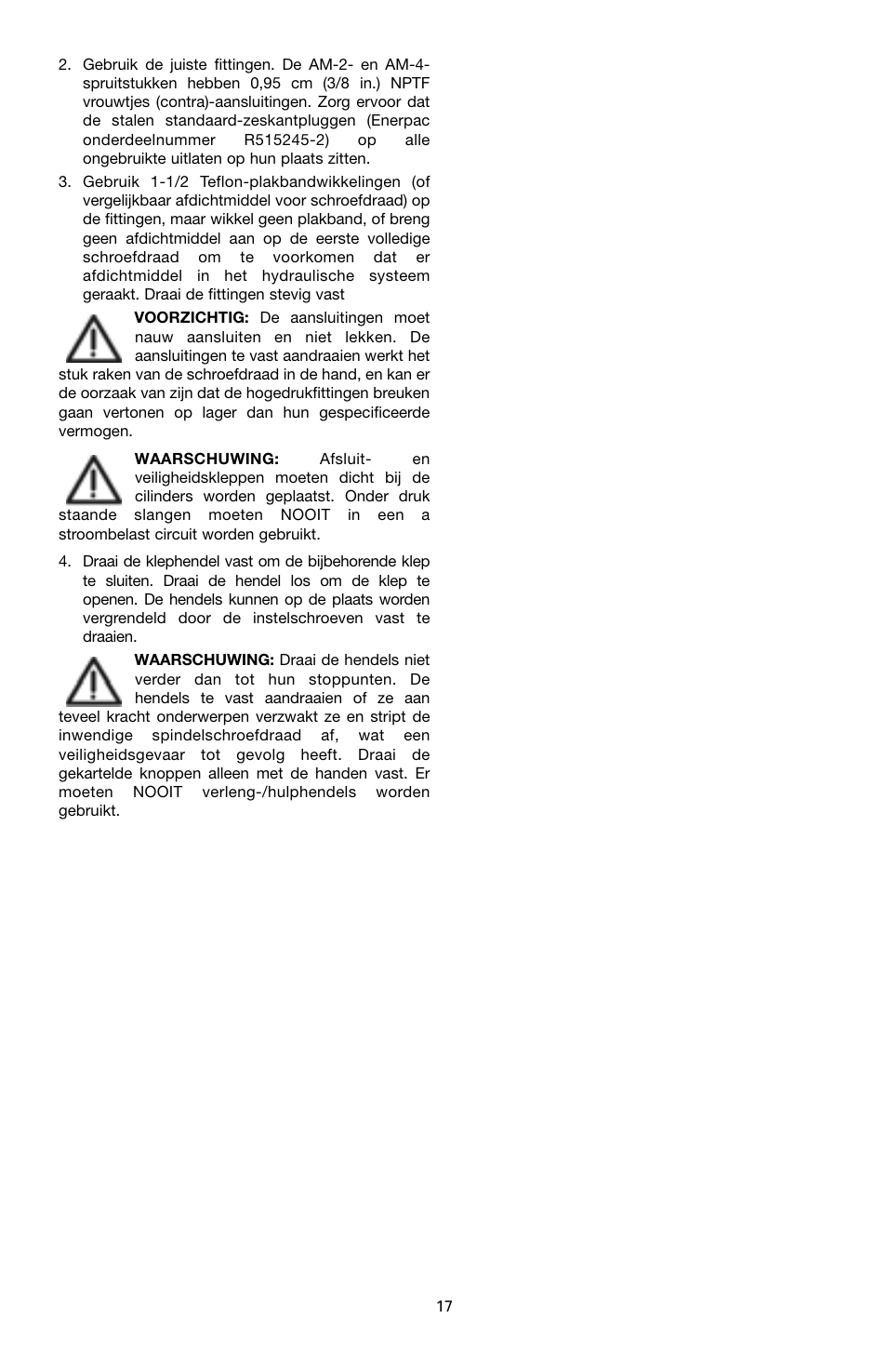 Enerpac AM-Series User Manual | Page 17 / 33