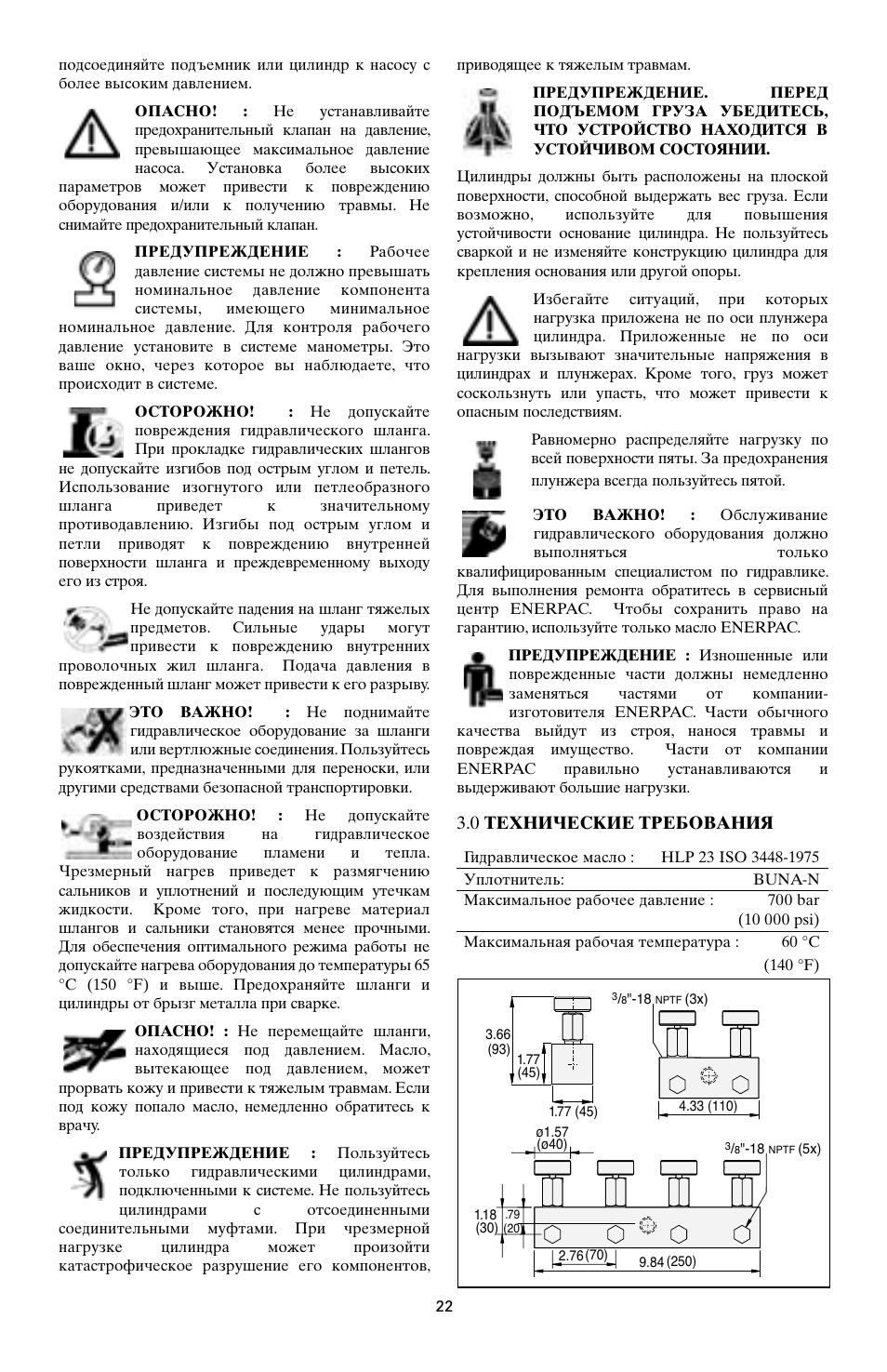 0 технические требования | Enerpac AM-Series User Manual | Page 22 / 33