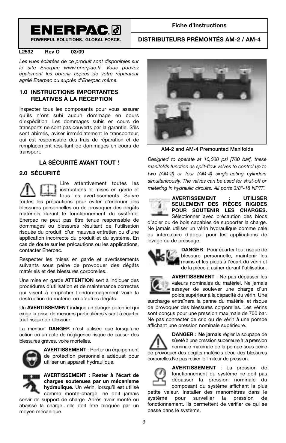 Enerpac AM-Series User Manual | Page 3 / 33