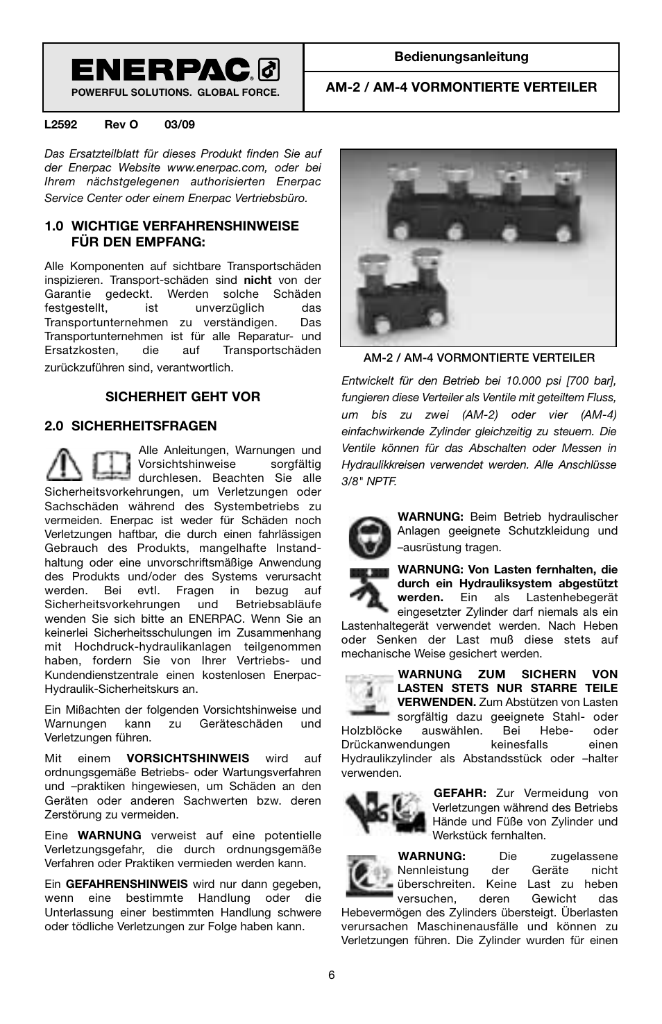 Enerpac AM-Series User Manual | Page 6 / 33