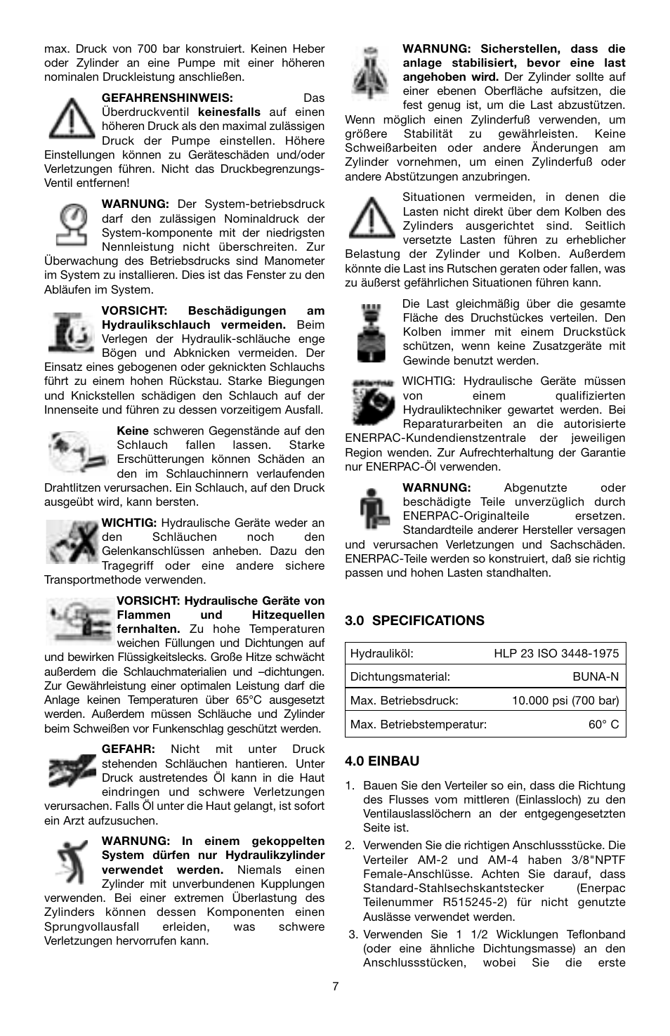Enerpac AM-Series User Manual | Page 7 / 33