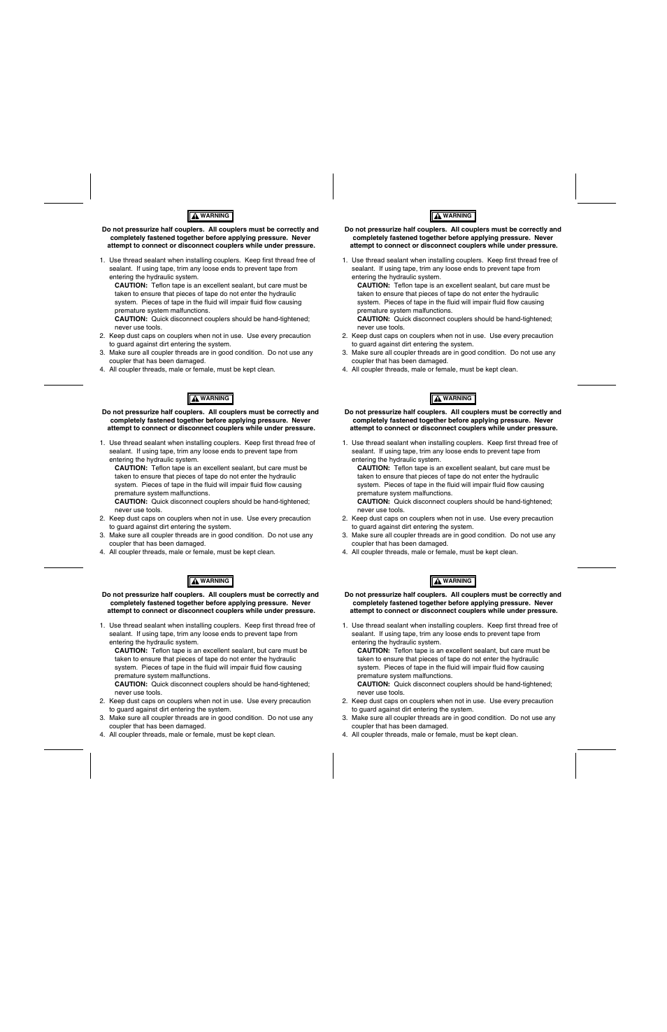 Enerpac T-Series, Hydraulic Couplers User Manual | Page 2 / 2