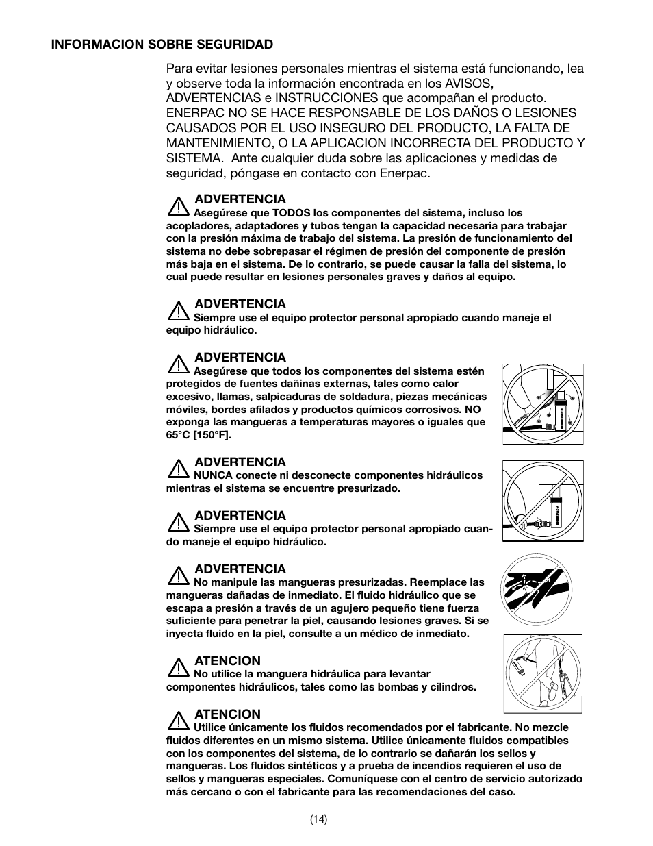 Enerpac H700-Series User Manual | Page 14 / 28