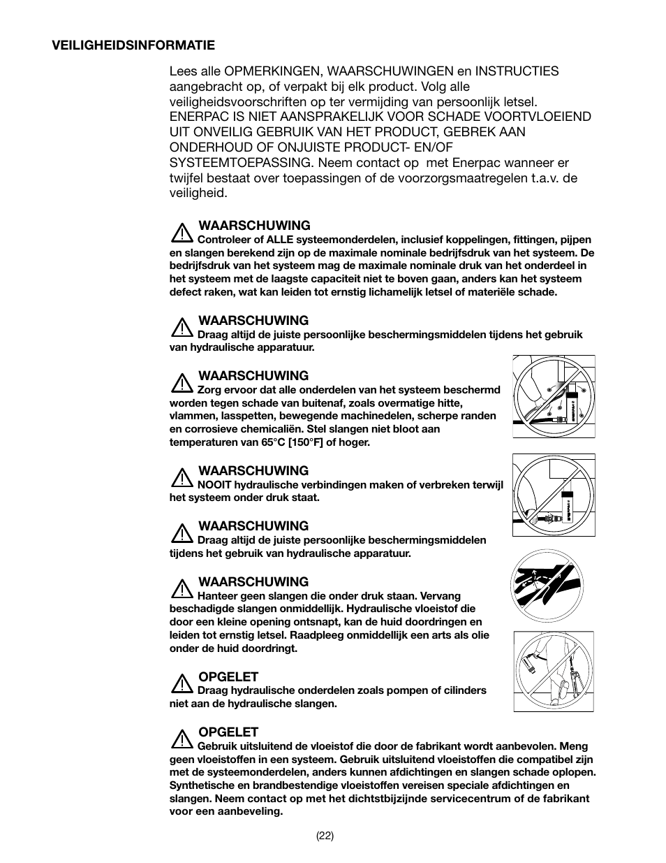 Enerpac H700-Series User Manual | Page 22 / 28