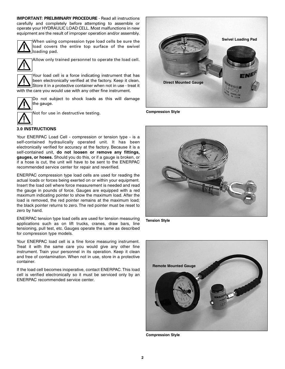 Enerpac LH-Series User Manual | Page 2 / 8