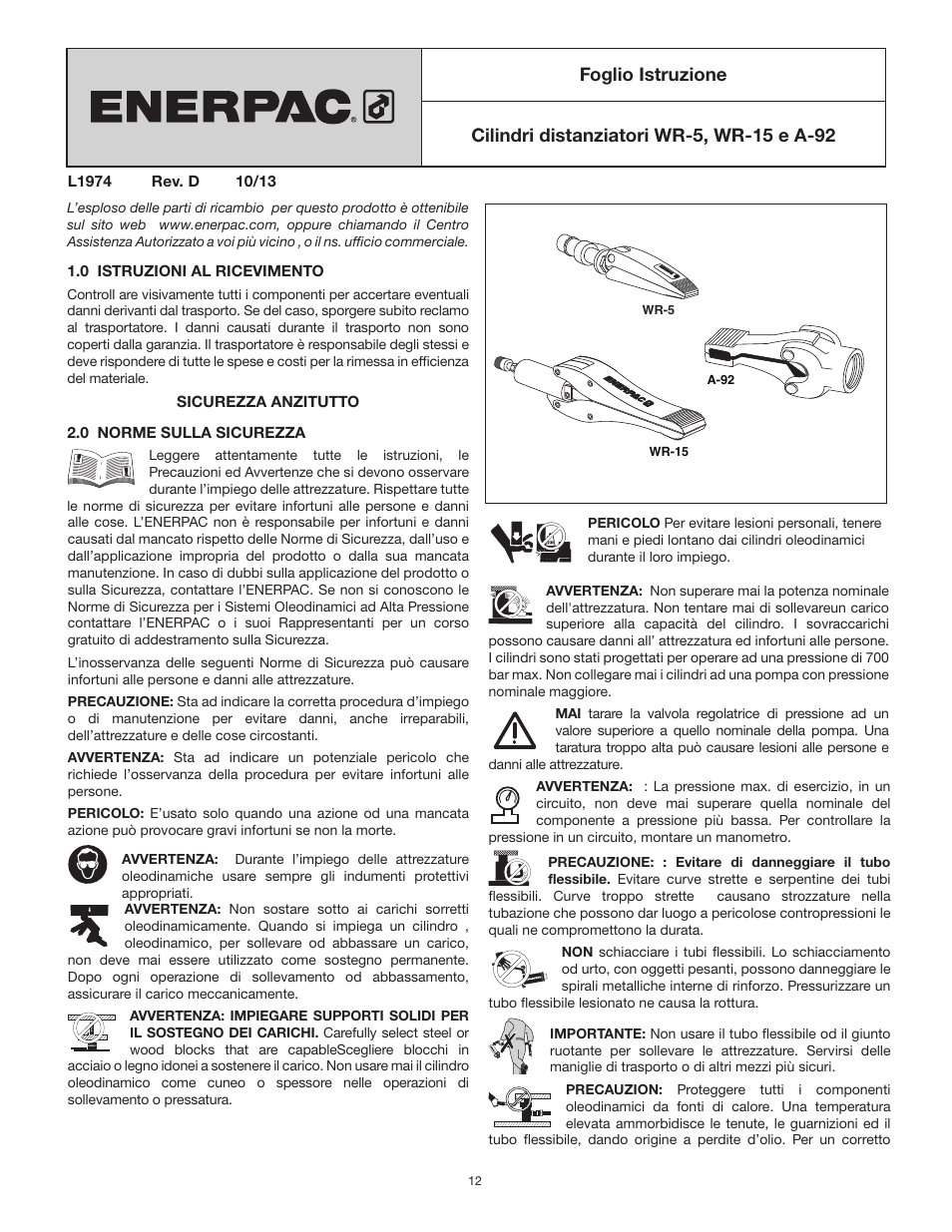 Enerpac А-Series User Manual | Page 12 / 24