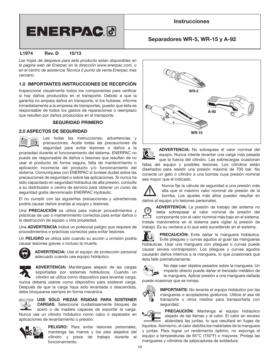 Enerpac А-Series User Manual | Page 16 / 24