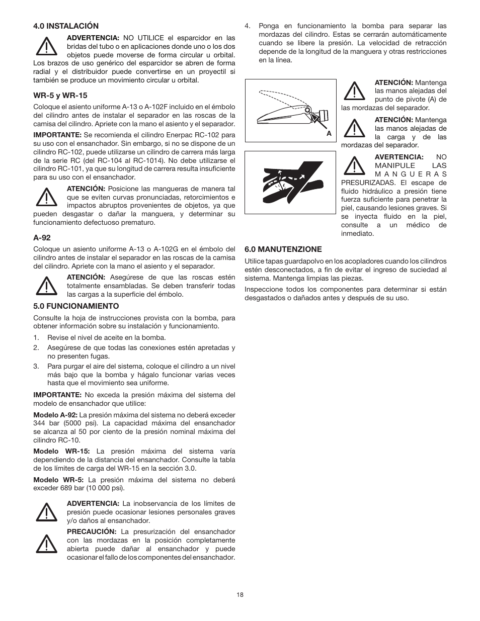 Enerpac А-Series User Manual | Page 18 / 24