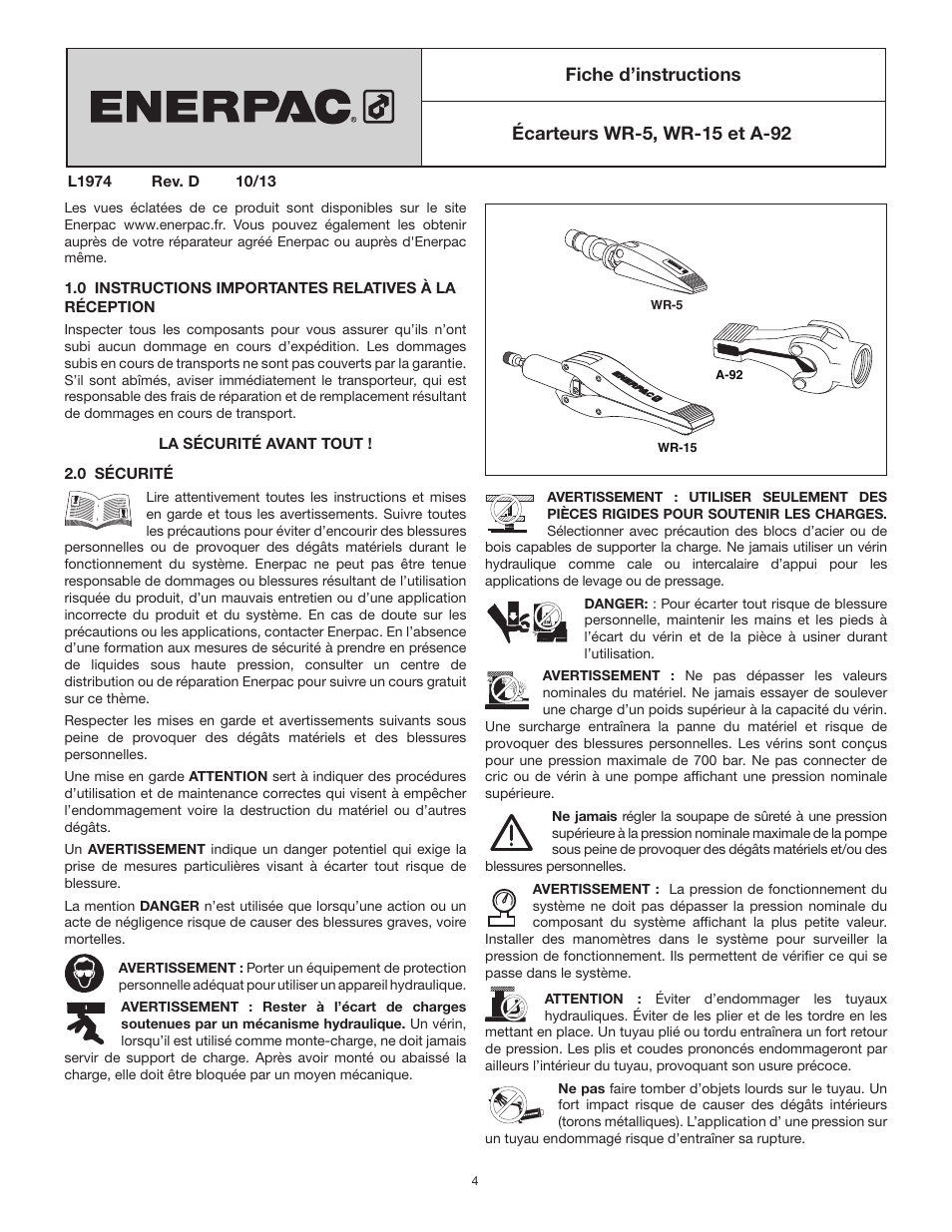 Enerpac А-Series User Manual | Page 4 / 24