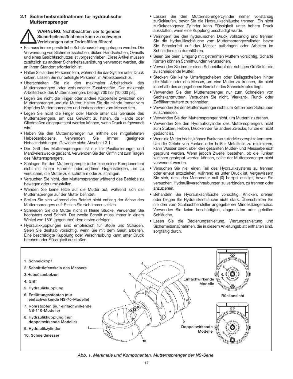 Enerpac NS-Series User Manual | Page 17 / 92