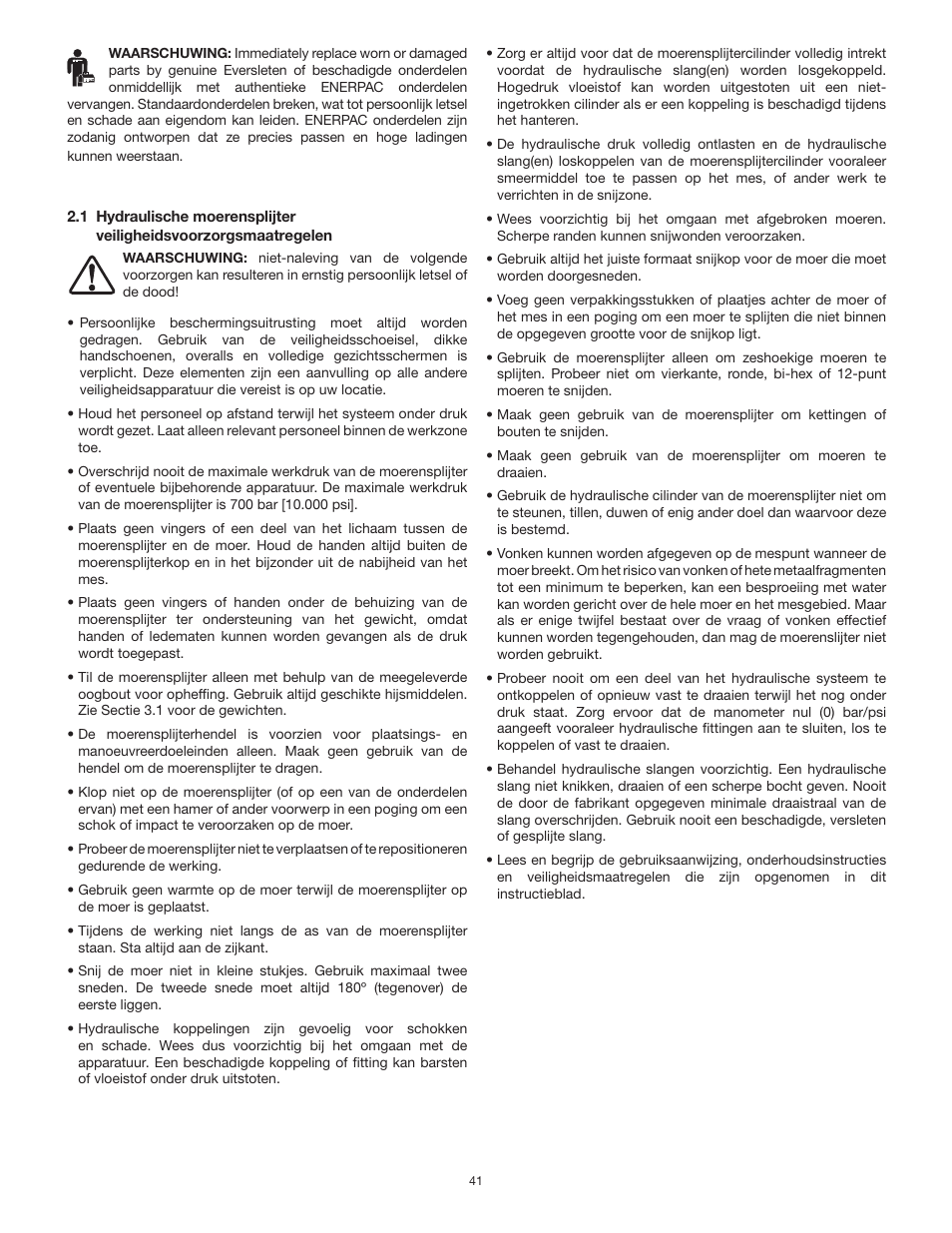 Enerpac NS-Series User Manual | Page 41 / 92