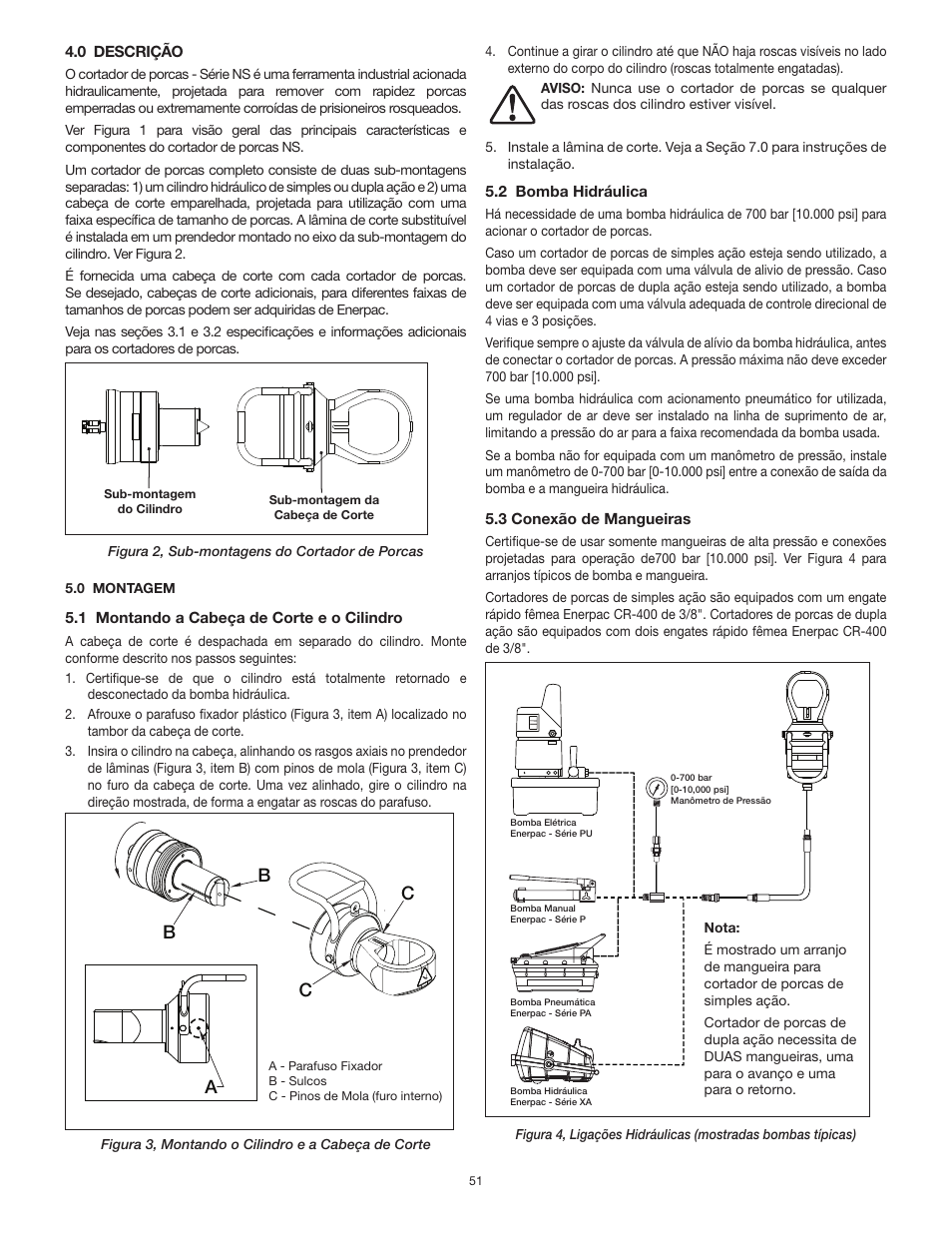 Bc b c a | Enerpac NS-Series User Manual | Page 51 / 92