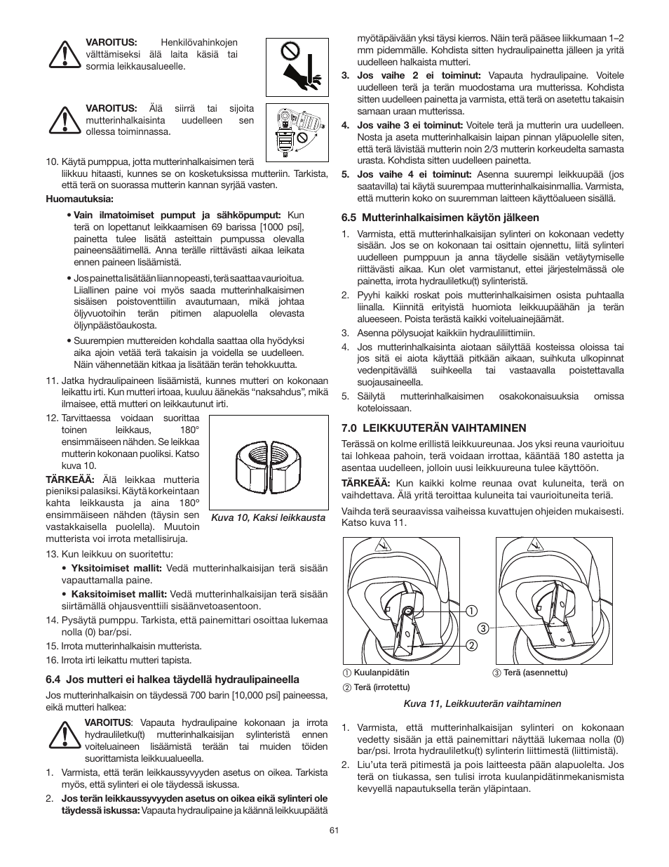 Enerpac NS-Series User Manual | Page 61 / 92