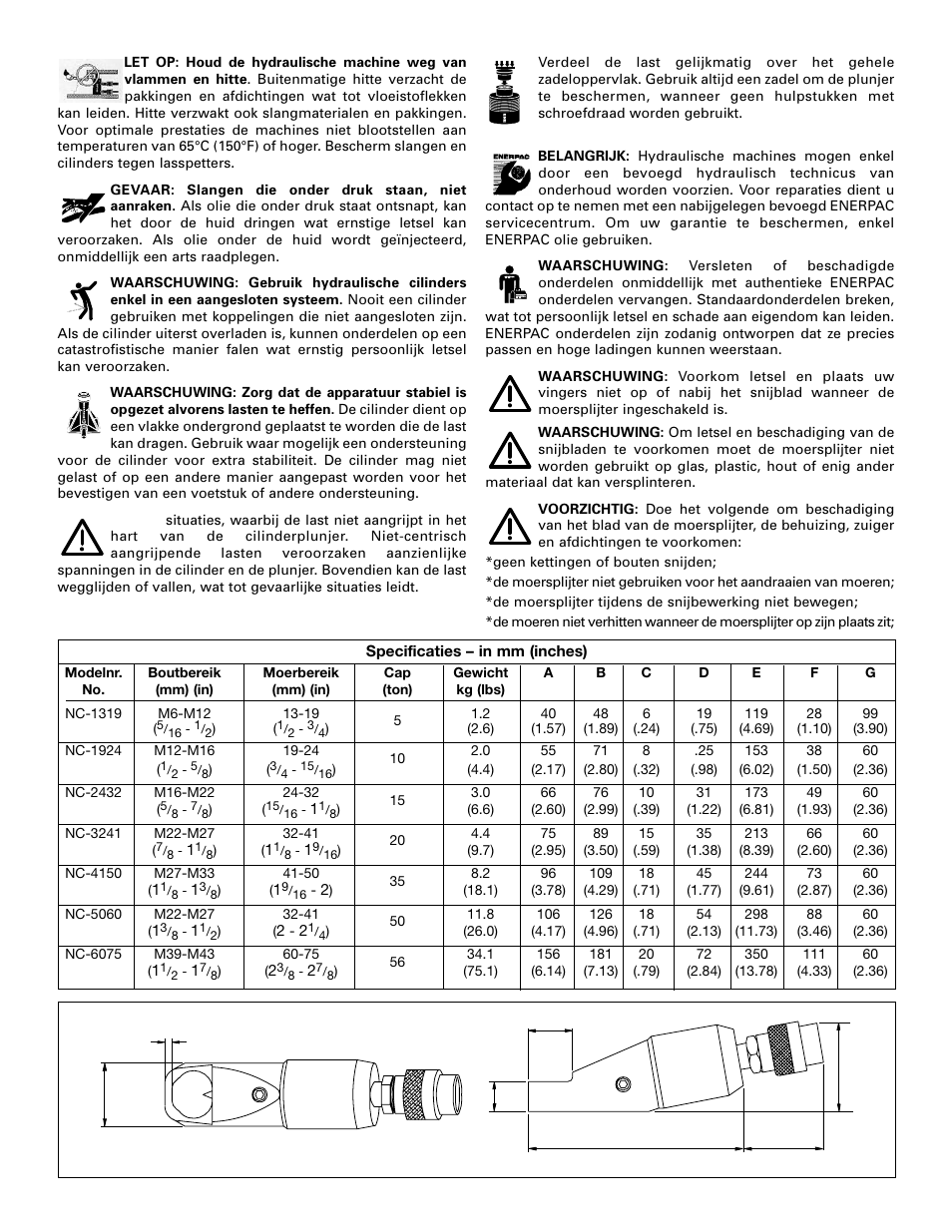 Enerpac NC-Series User Manual | Page 19 / 39