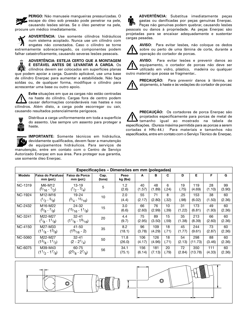 Enerpac NC-Series User Manual | Page 22 / 39