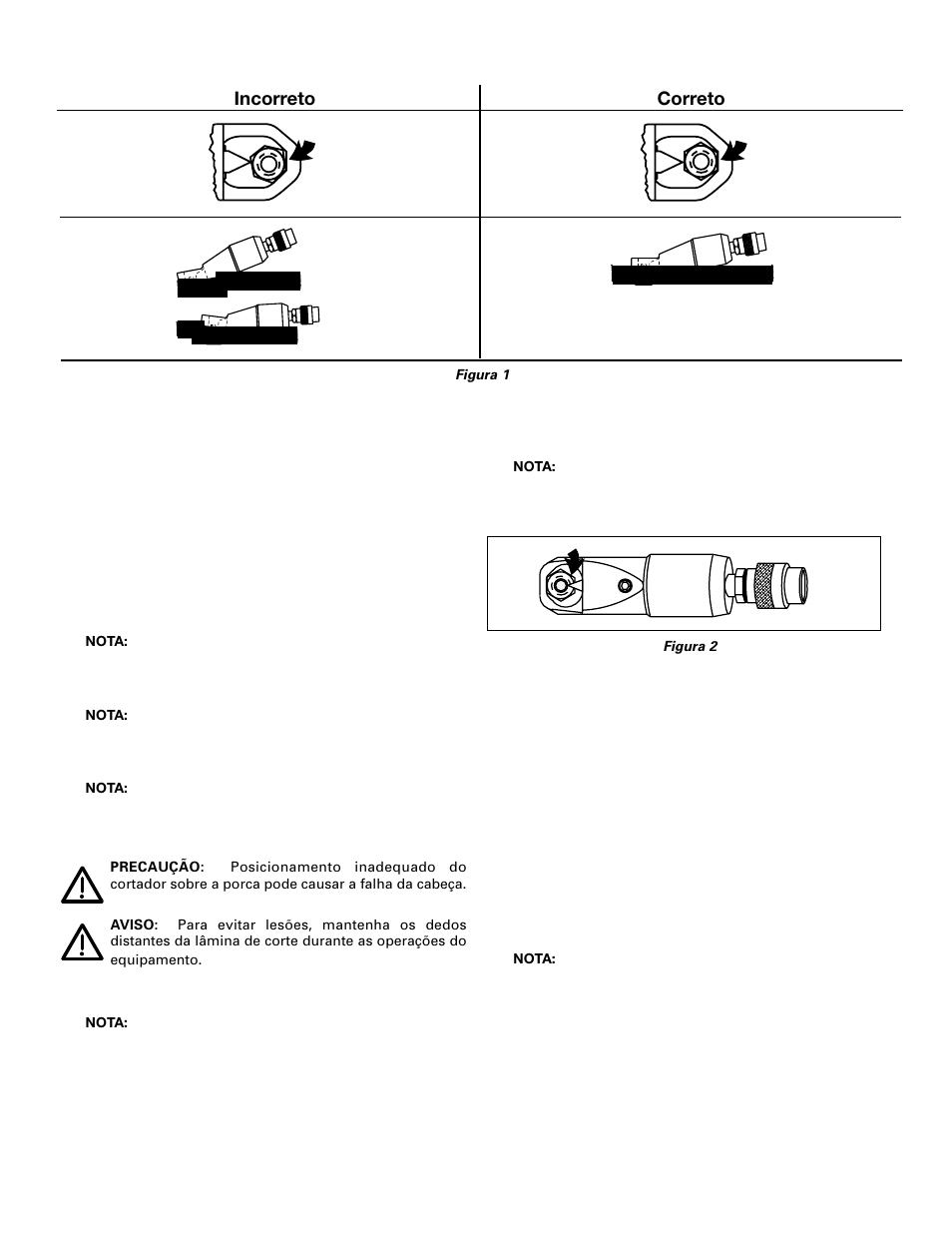 Incorreto correto | Enerpac NC-Series User Manual | Page 23 / 39