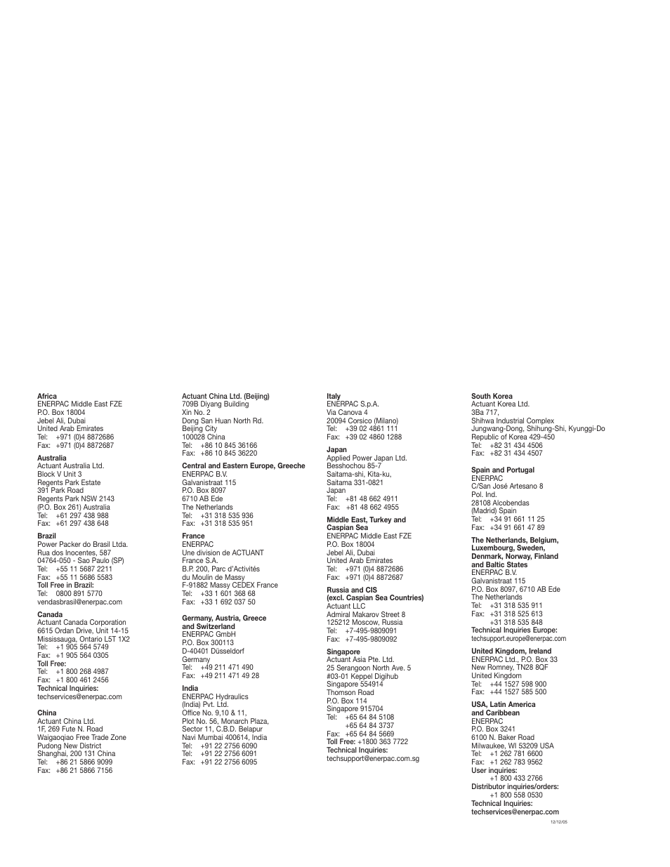 Enerpac NC-Series User Manual | Page 39 / 39