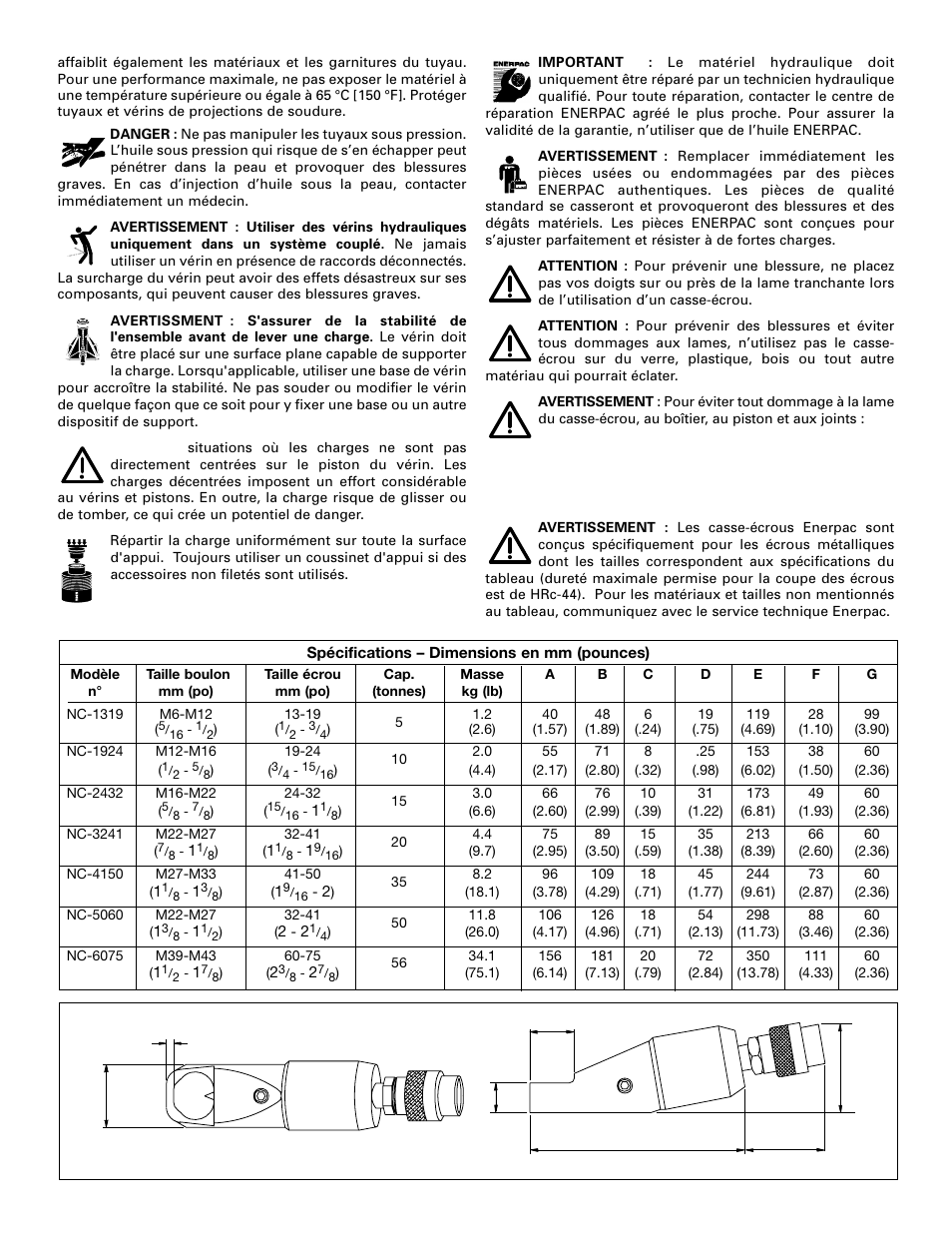 Enerpac NC-Series User Manual | Page 5 / 39