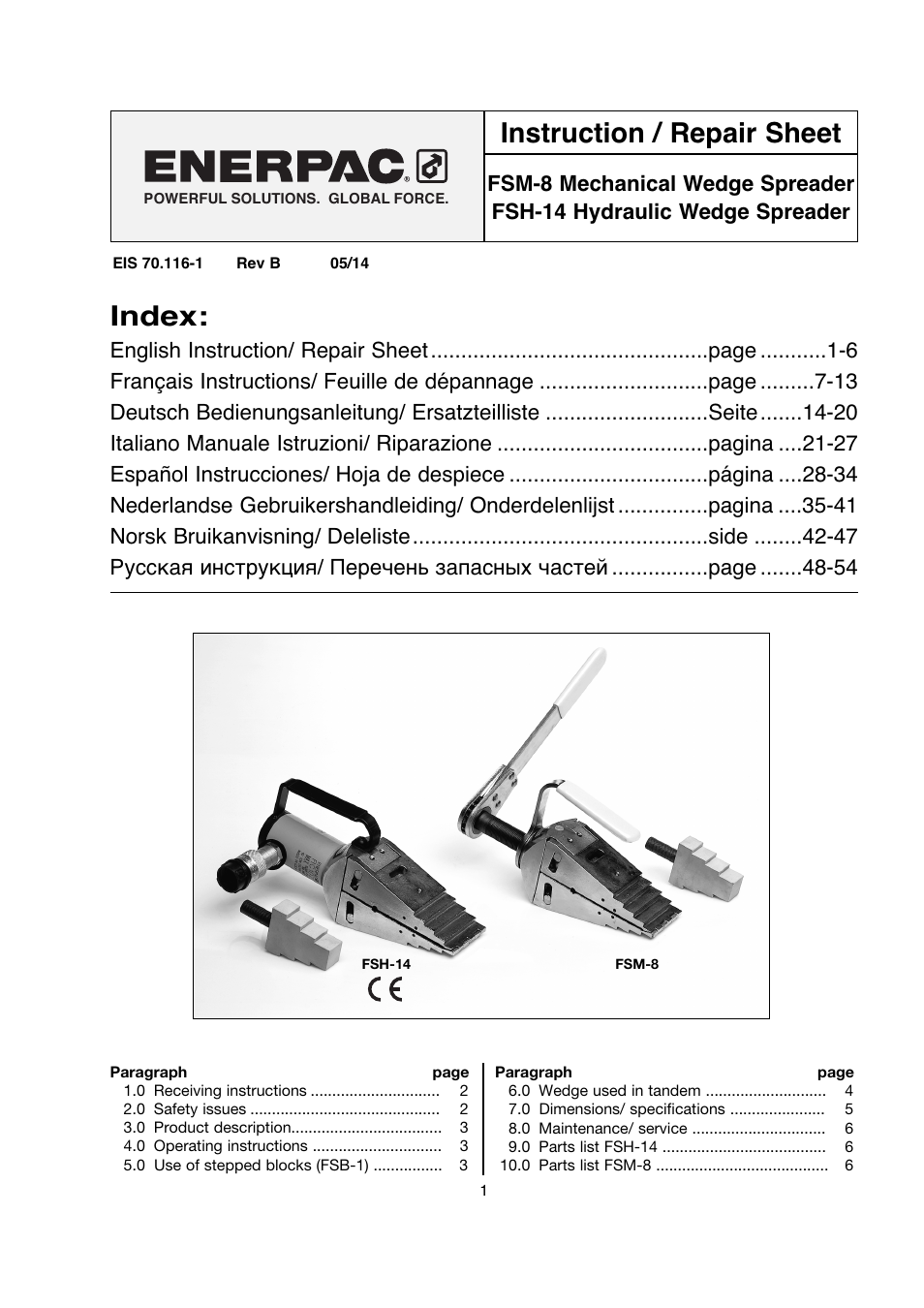 Enerpac FSM-Series User Manual | 56 pages