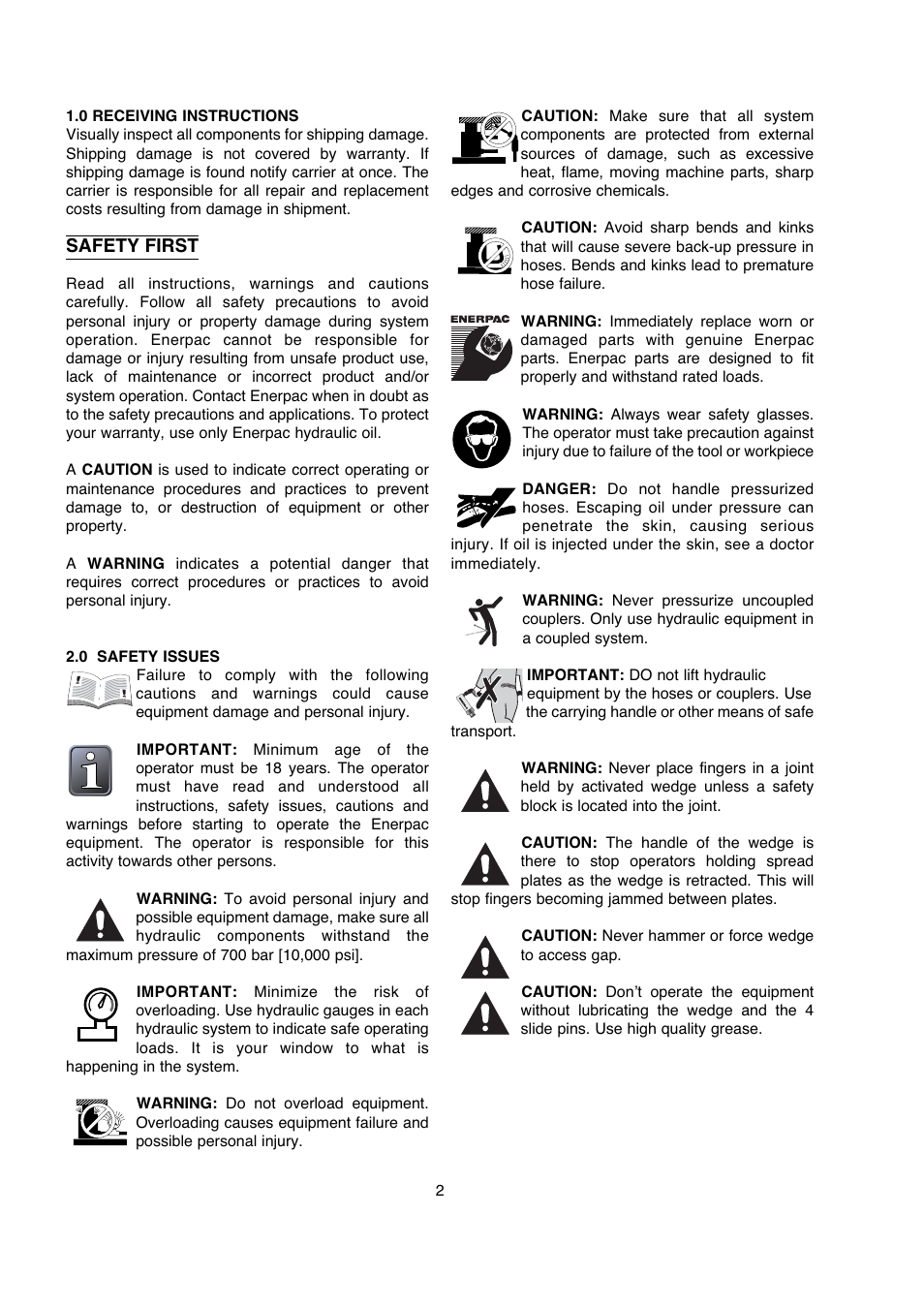 Enerpac FSM-Series User Manual | Page 2 / 56