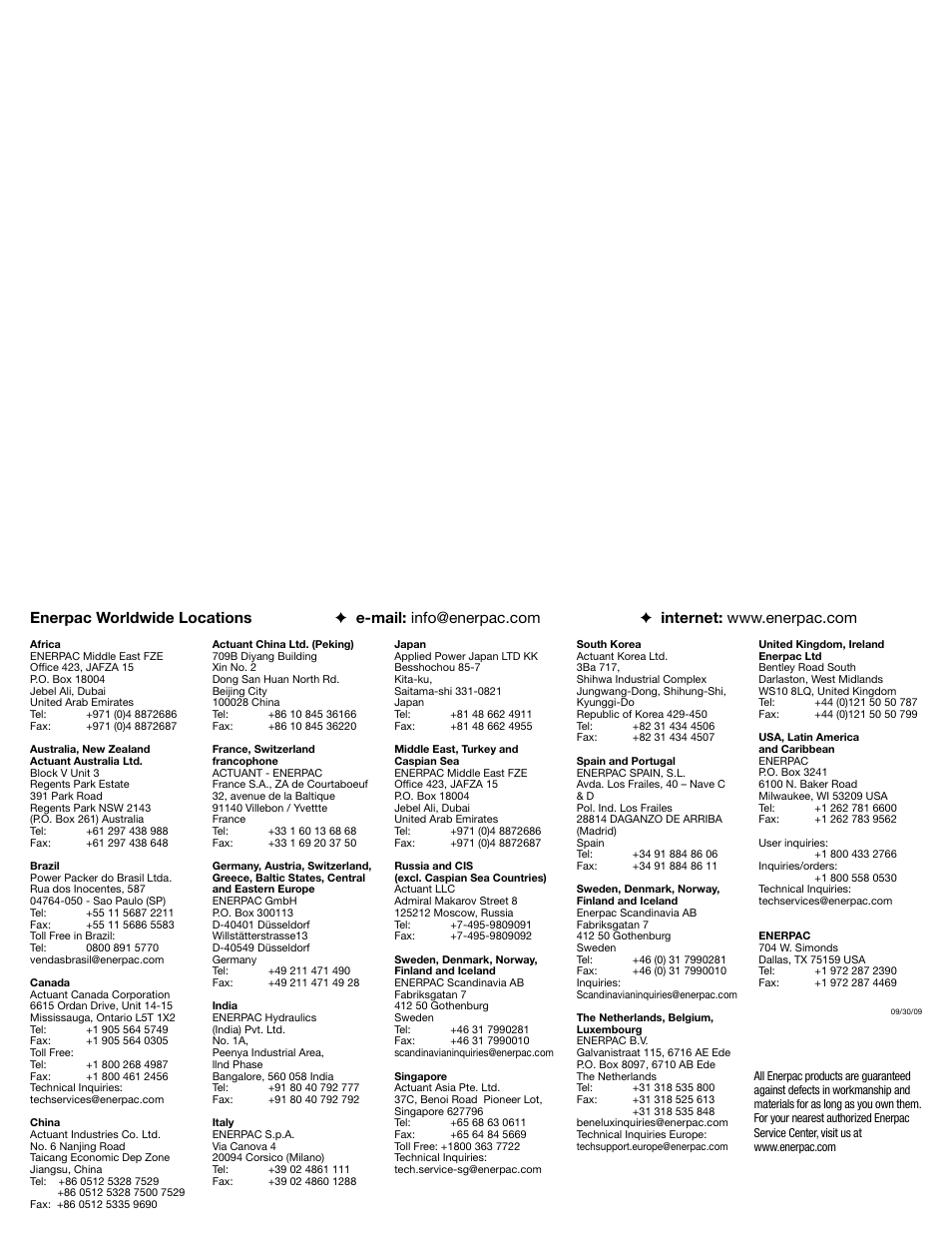 Enerpac GT-Series User Manual | Page 134 / 134