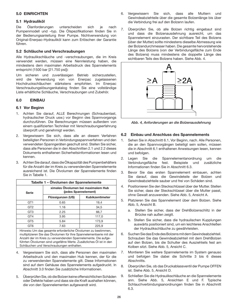 Enerpac GT-Series User Manual | Page 26 / 134