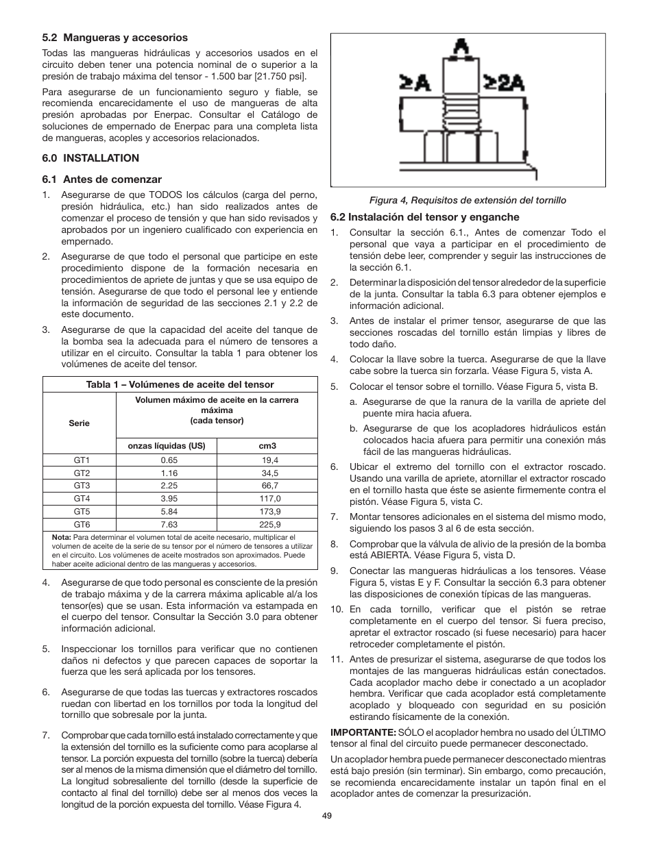 Enerpac GT-Series User Manual | Page 49 / 134