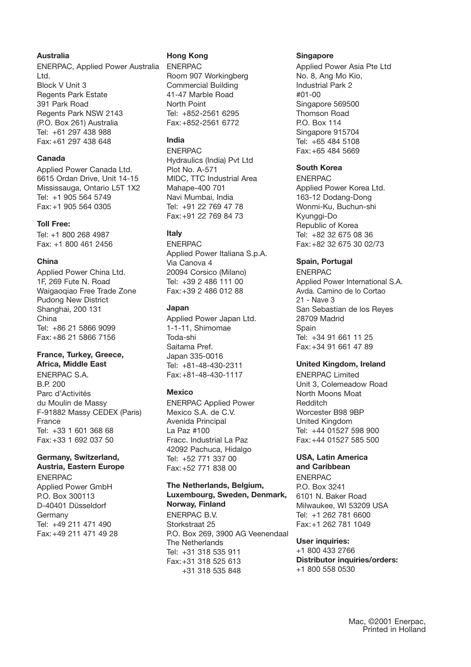 Enerpac HXD-Series User Manual | Page 172 / 172