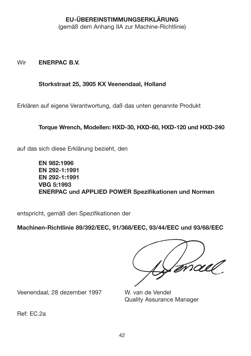 Enerpac HXD-Series User Manual | Page 42 / 172