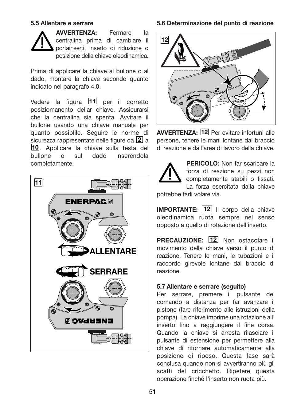 Serrare allentare | Enerpac HXD-Series User Manual | Page 51 / 172