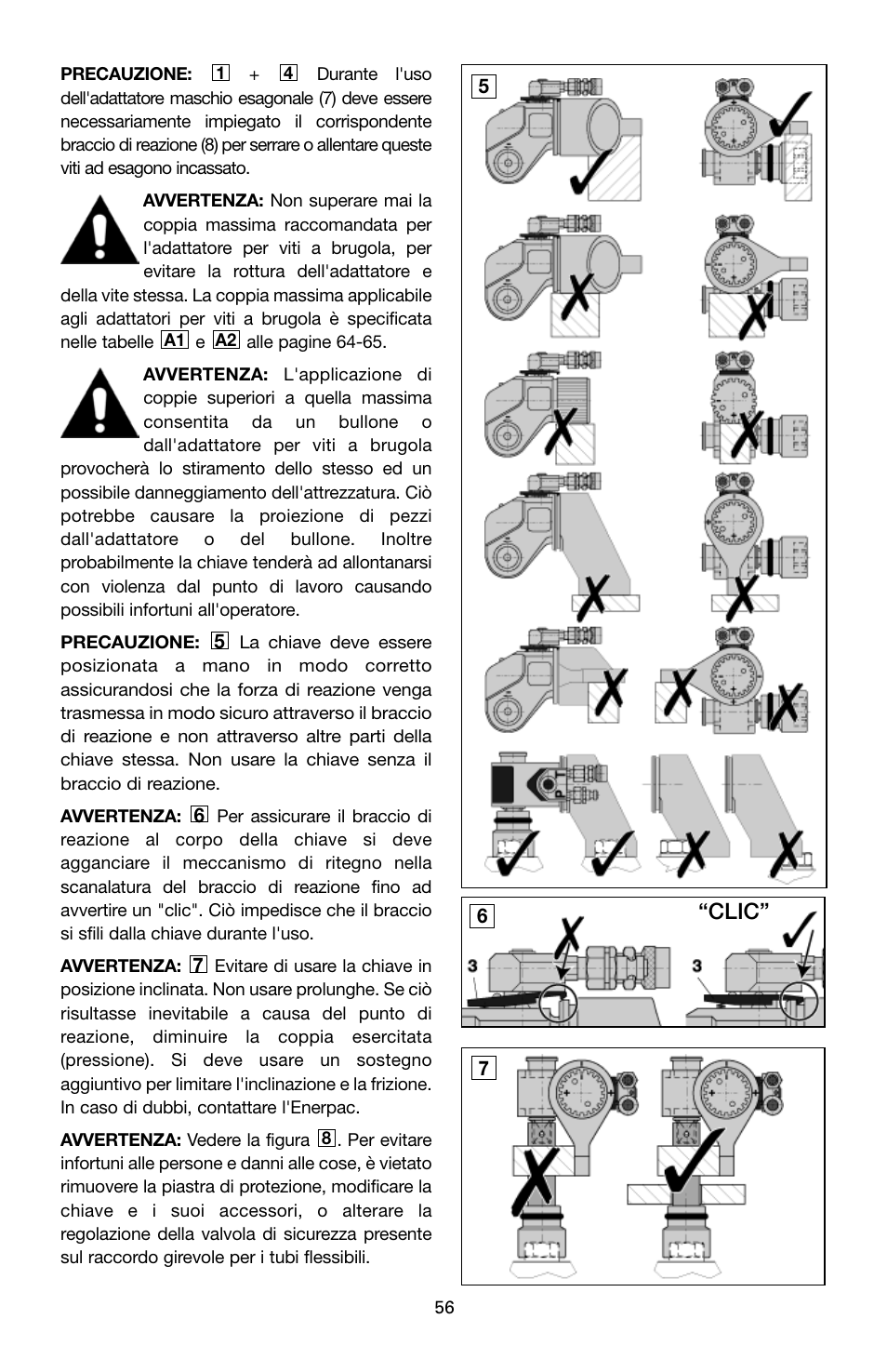 Clic | Enerpac SQD-Series User Manual | Page 56 / 140