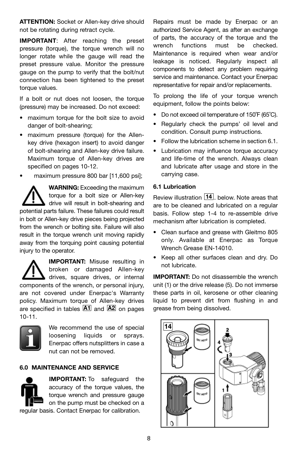 Enerpac SQD-Series User Manual | Page 8 / 140