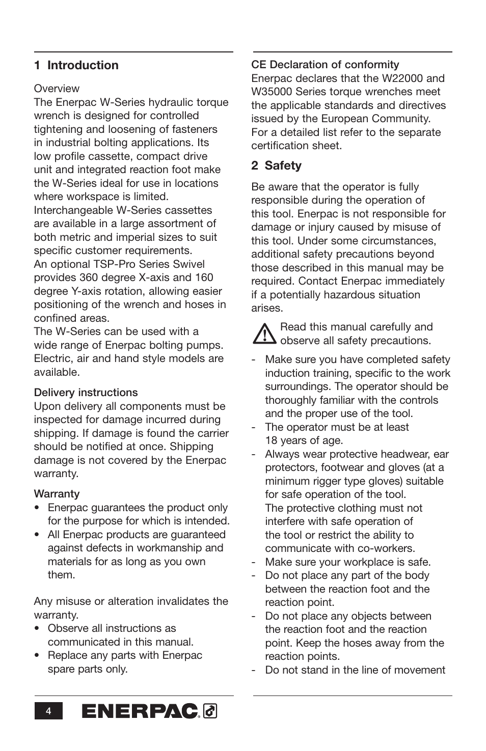 Enerpac W35000 User Manual | Page 4 / 28