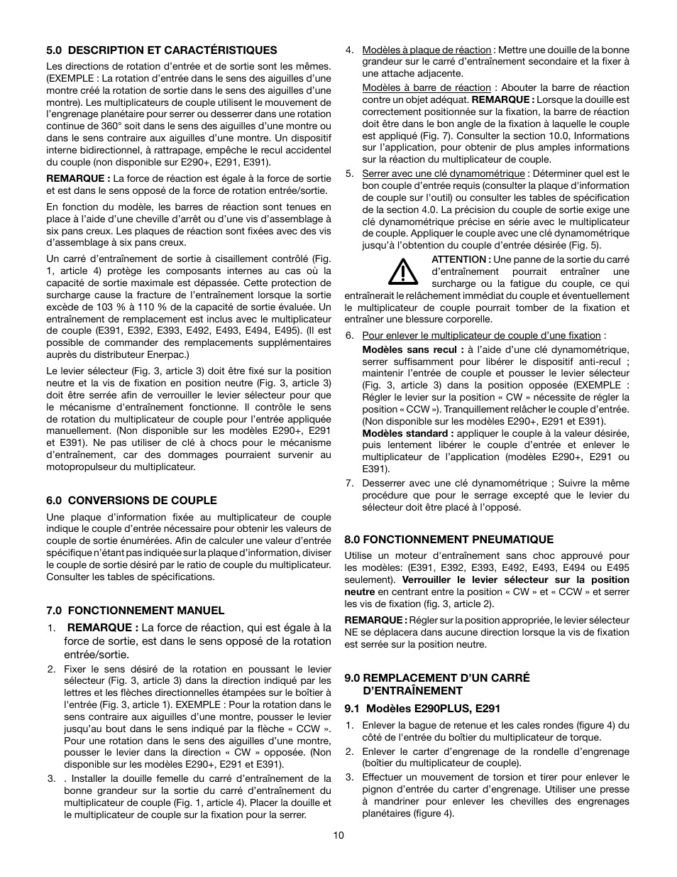 Enerpac E-Series User Manual | Page 10 / 70