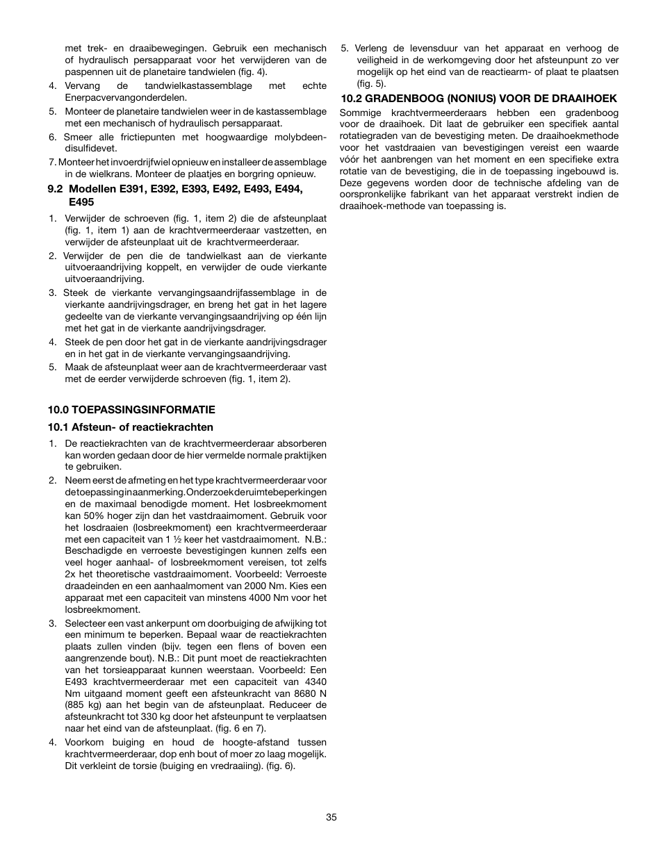 Enerpac E-Series User Manual | Page 35 / 70