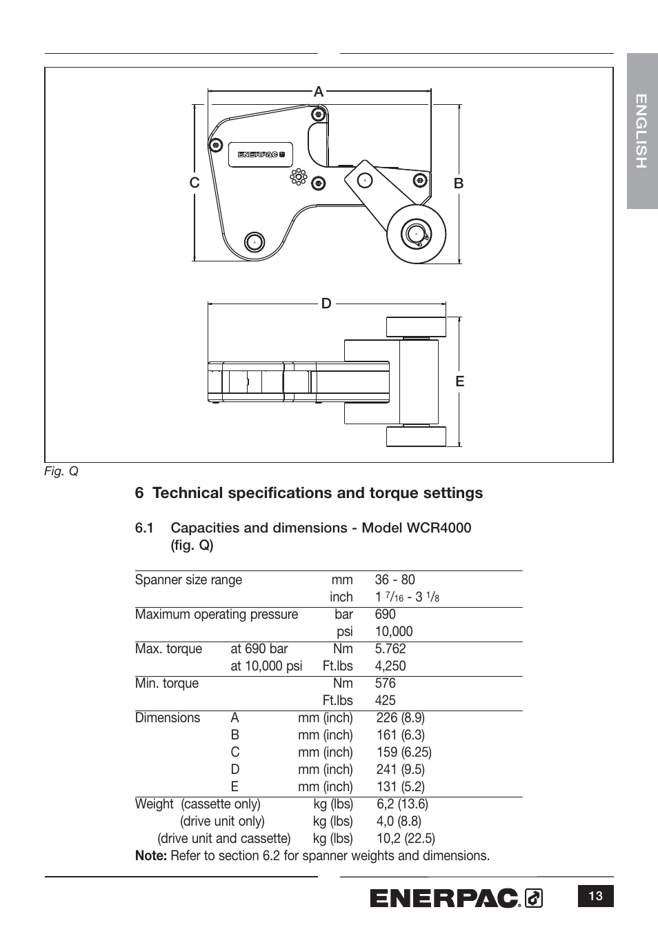 Enerpac WCR-Series User Manual | Page 13 / 20